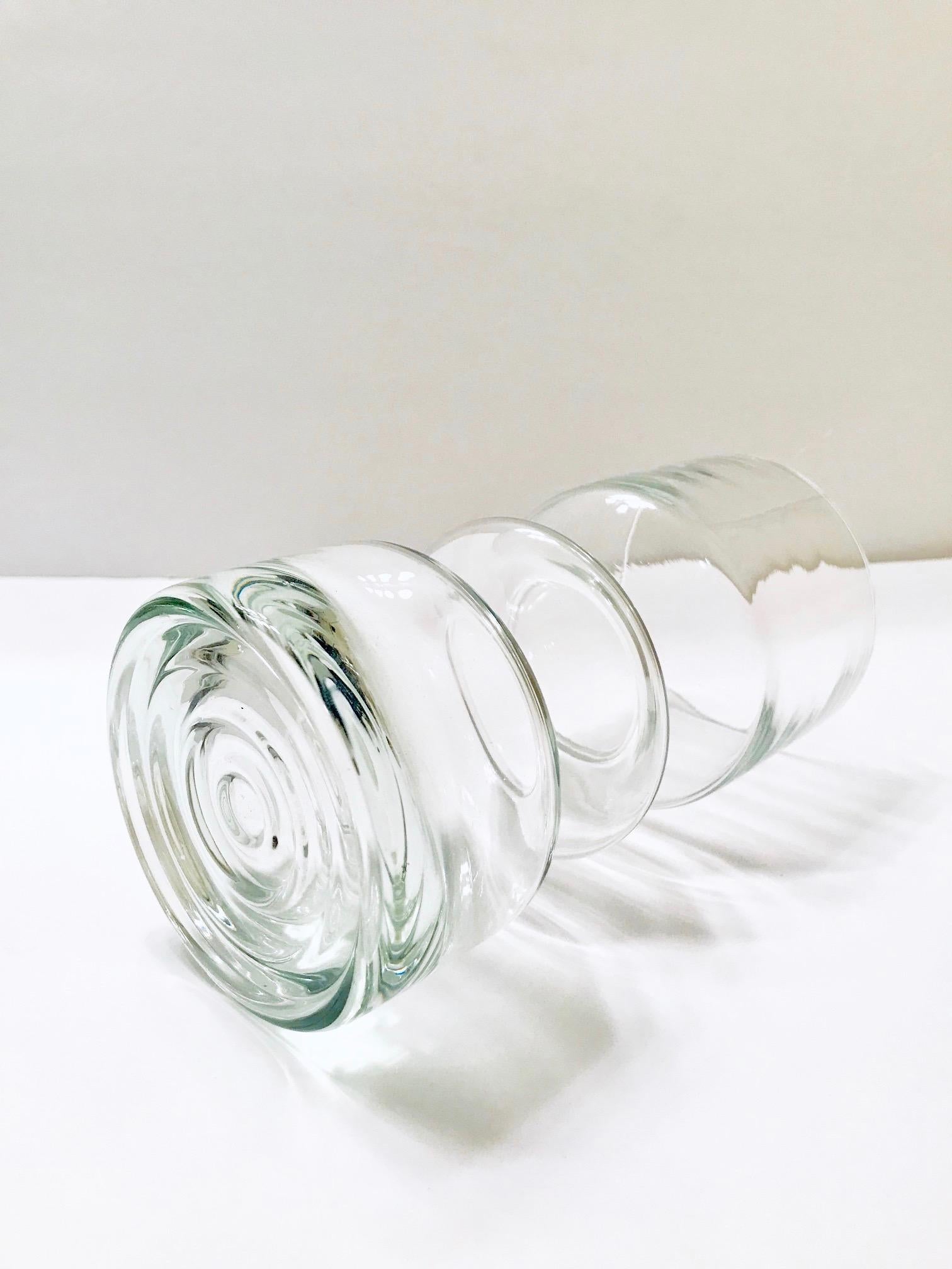 Mid-Century Modern Blown Glass Vase from Finland by Riihimäen Lasi Oy 1