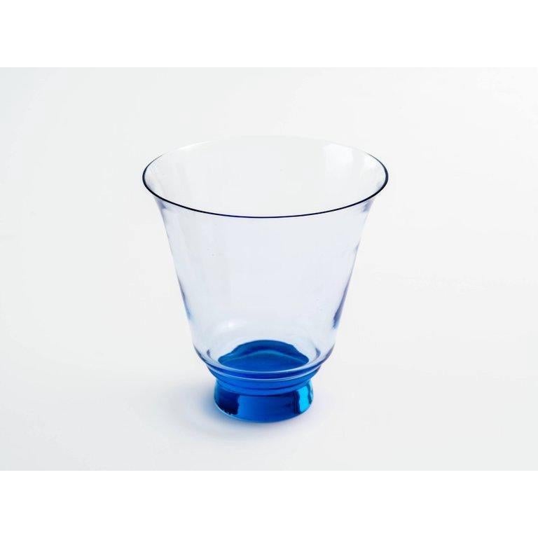 Mid-Century Modern Blown Glass Vase in Alexandrite Blue 1