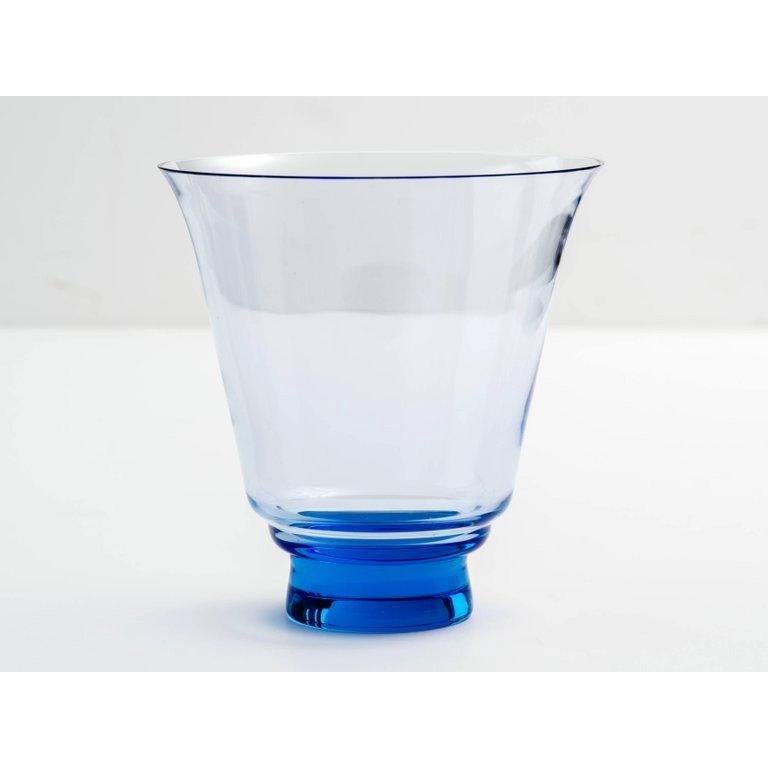 Mid-Century Modern Blown Glass Vase in Alexandrite Blue 2