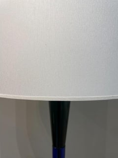 Lampada da terra di metà secolo in vetro di Murano blu e verde di Fulvio Bianconi