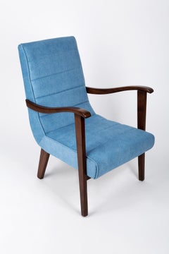 Mid-Century Modern Blue Armchair by Prudnik Furniture Factory, Poland, 1960s