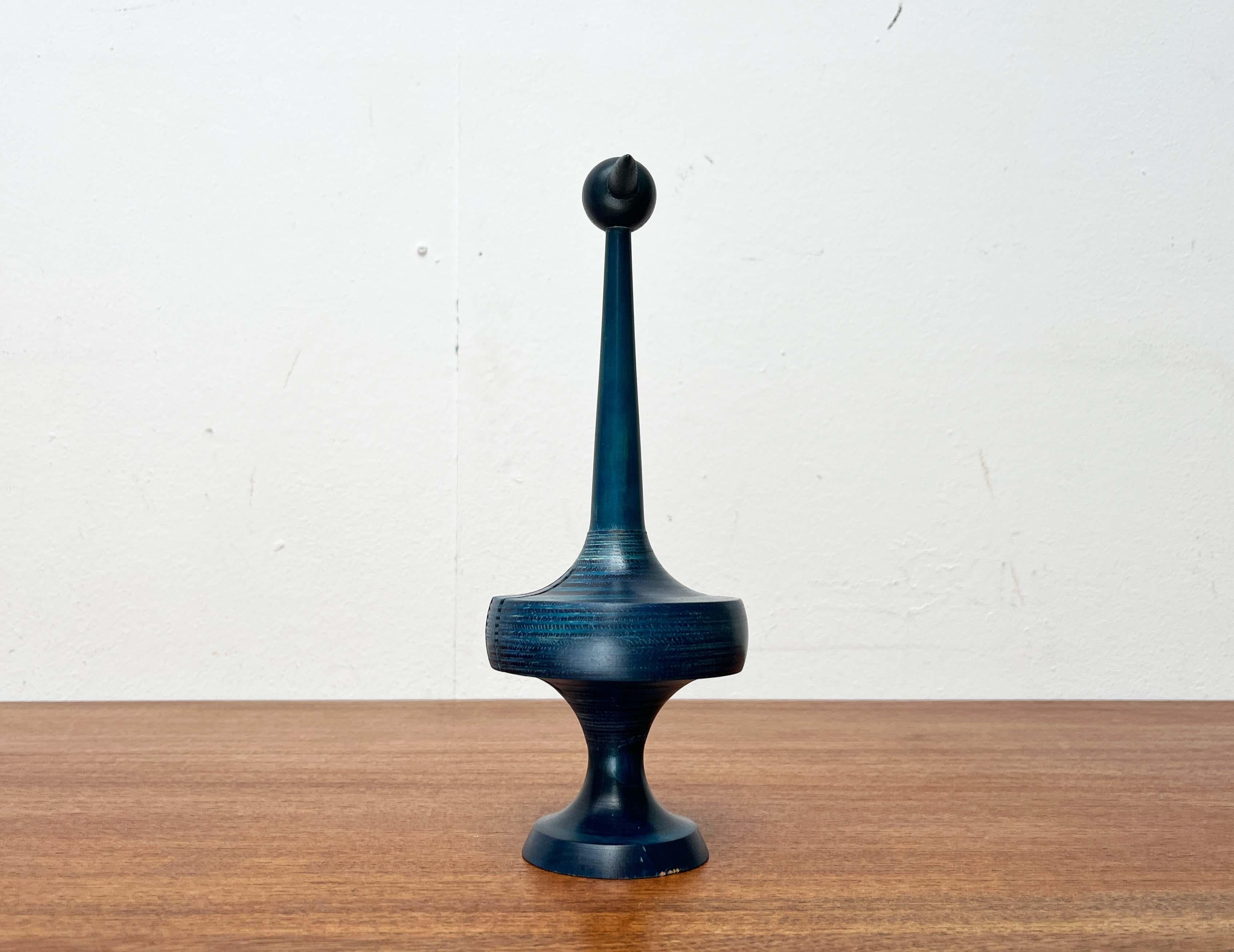 Servilletero de madera con diseño de pájaro azul moderno de mediados de siglo Paavo Asikainen Finlandia en venta 3