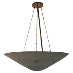 Mid Century Modern Blue Cone Pendant Chandeliers 8 Available