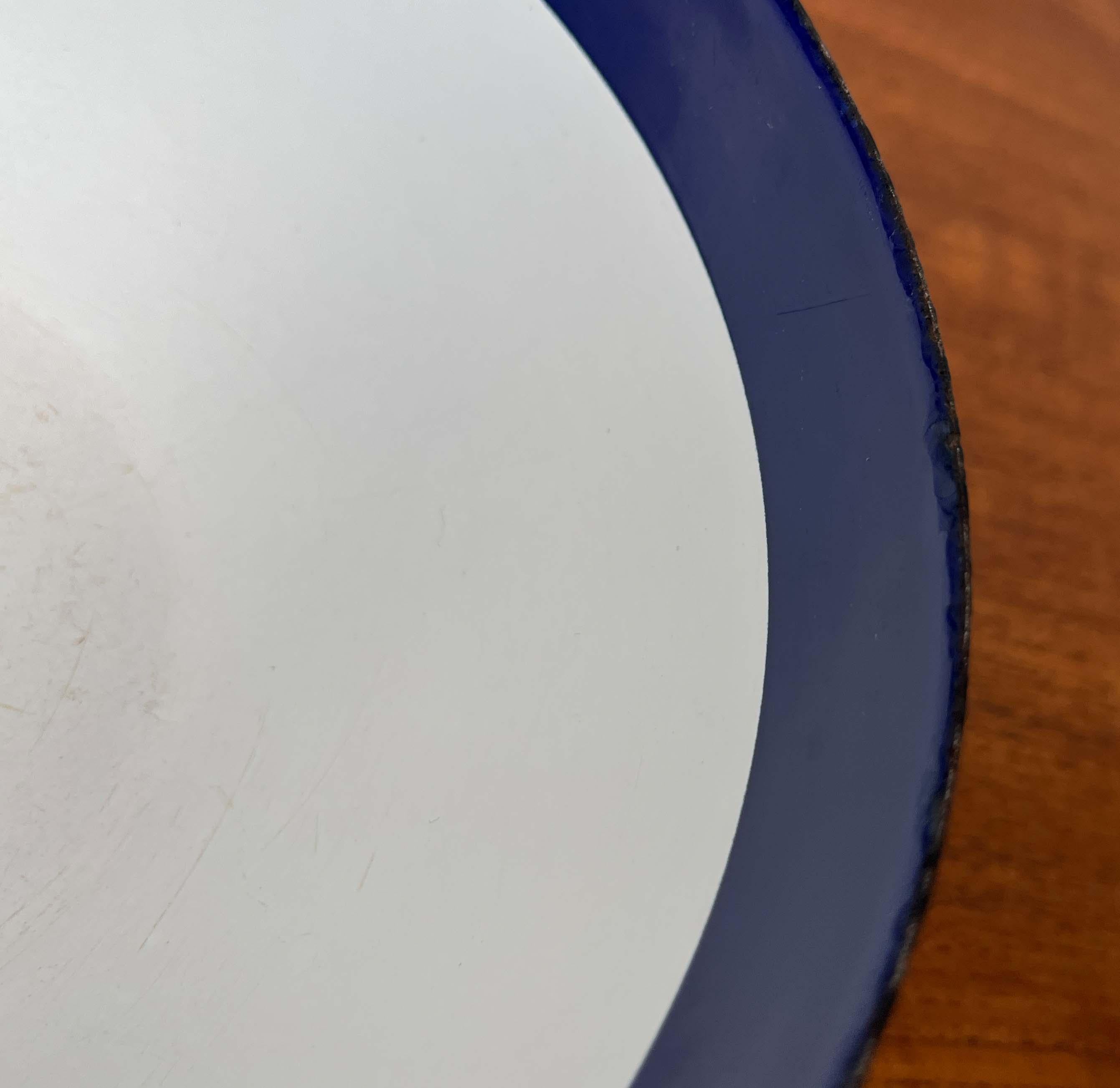 Blaue Emaille-Schale von Kaj Franck für Finel, Finnland, 1960er Jahre, Mitte des Jahrhunderts im Angebot 5