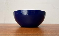 Mid-Century Modern Blue Enamel Bowl by Kaj Franck for Finel, Finland, 1960s