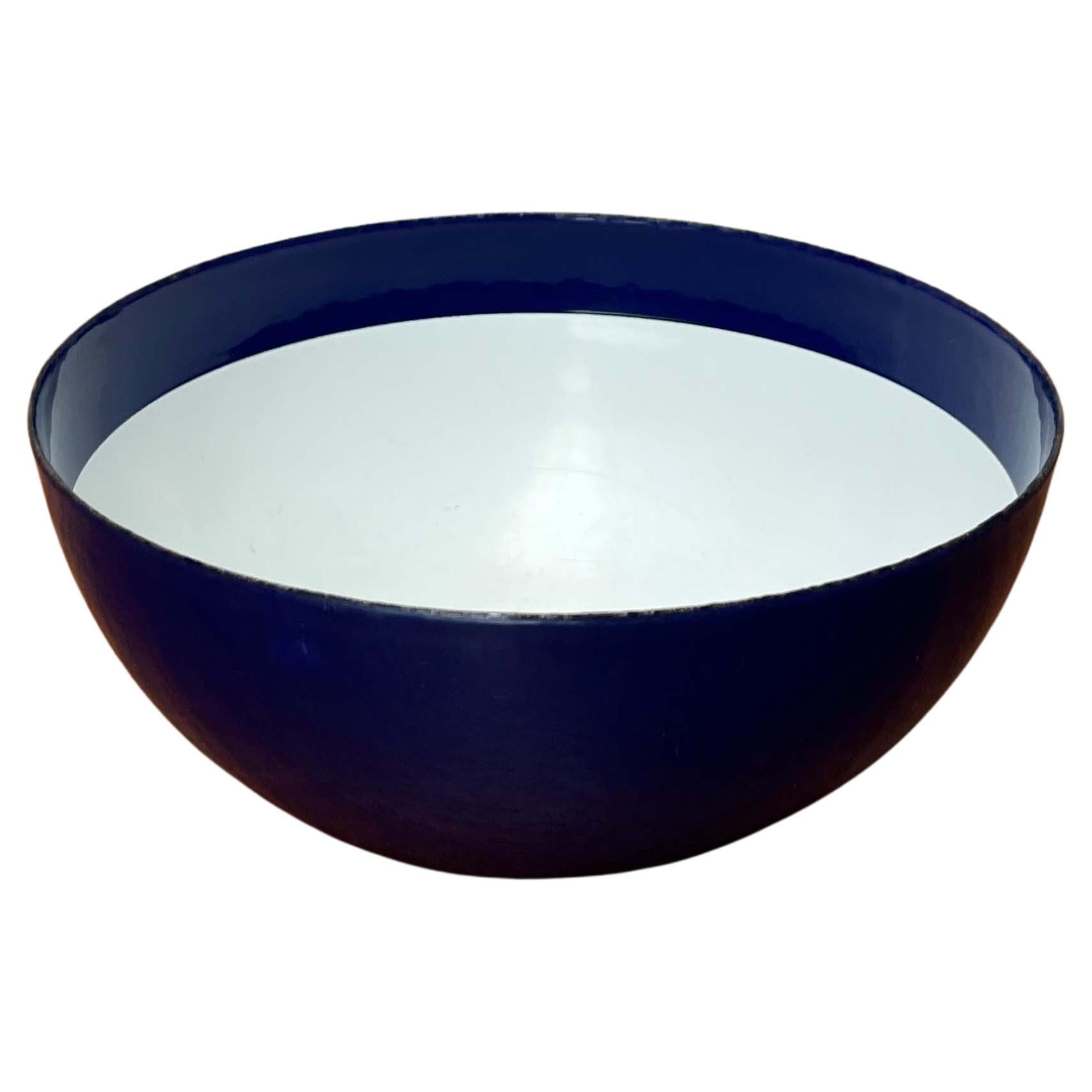 Mid-Century Modern Blue Enamel Bowl by Kaj Franck for Finel, Finland, 1960s