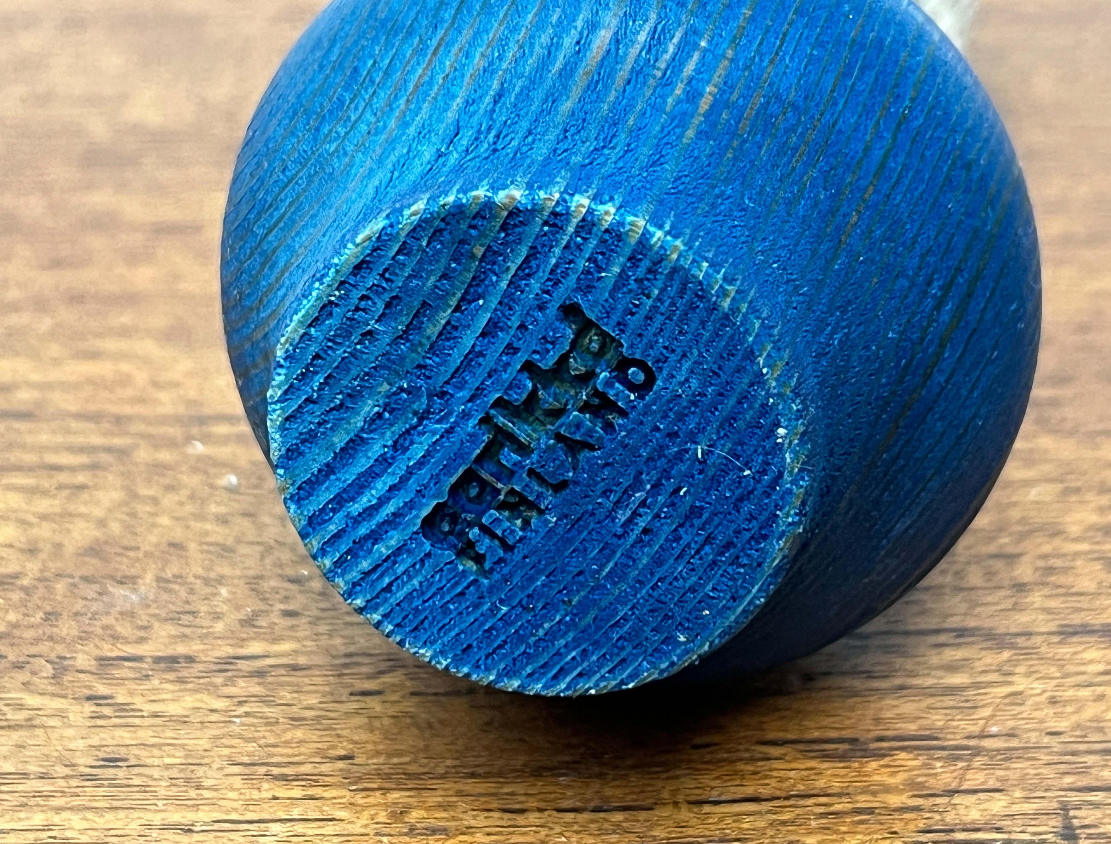 Decorazione floreale blu in legno di Aarikka, Finlandia, 1960 in vendita 8