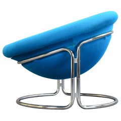 Sedia da salotto blu moderna di metà secolo di Luigi Colani, 1968