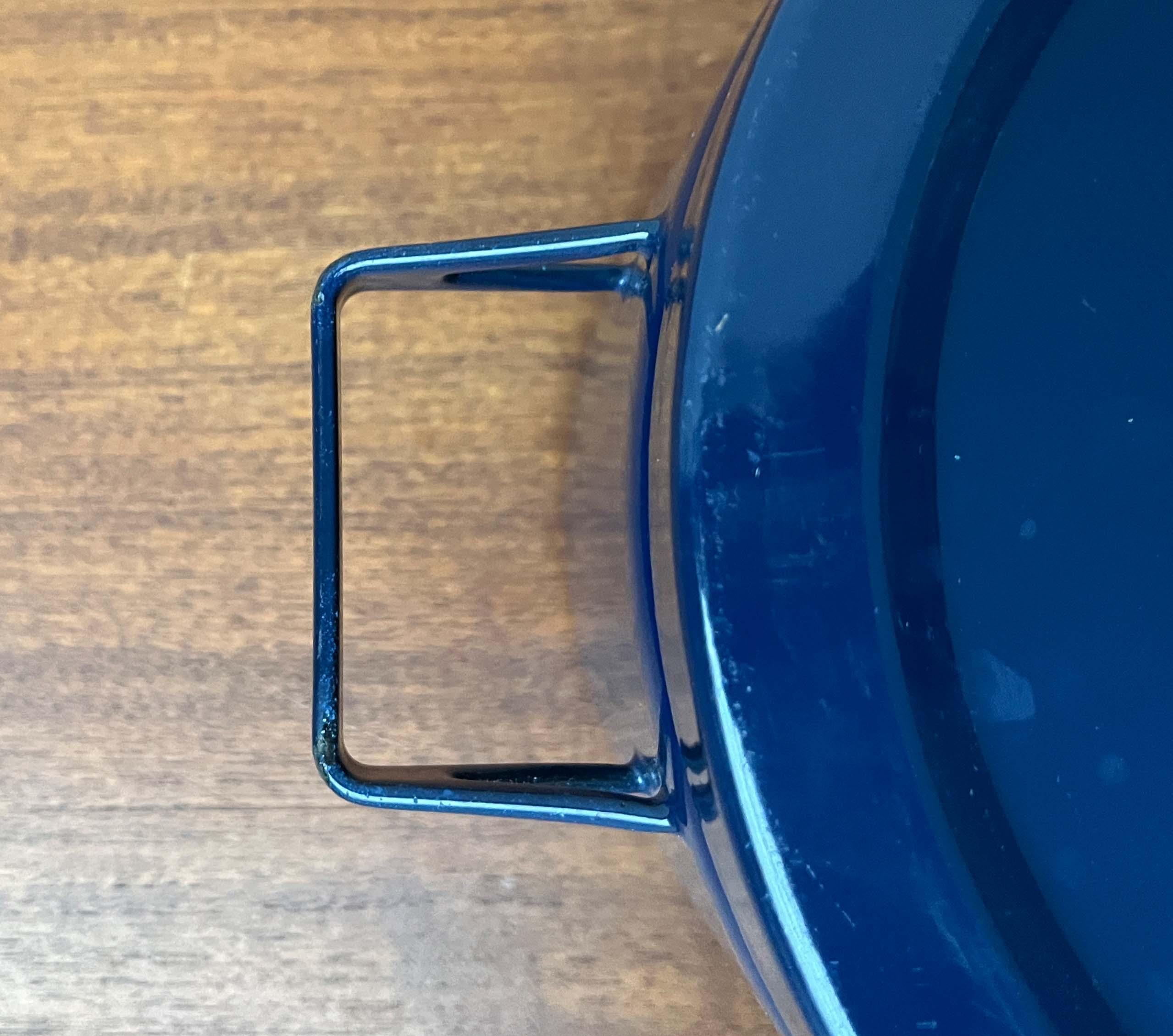 Vaso minimalista blu di metà secolo Seppo Mallat Finel, Finlandia 1960 in vendita 5