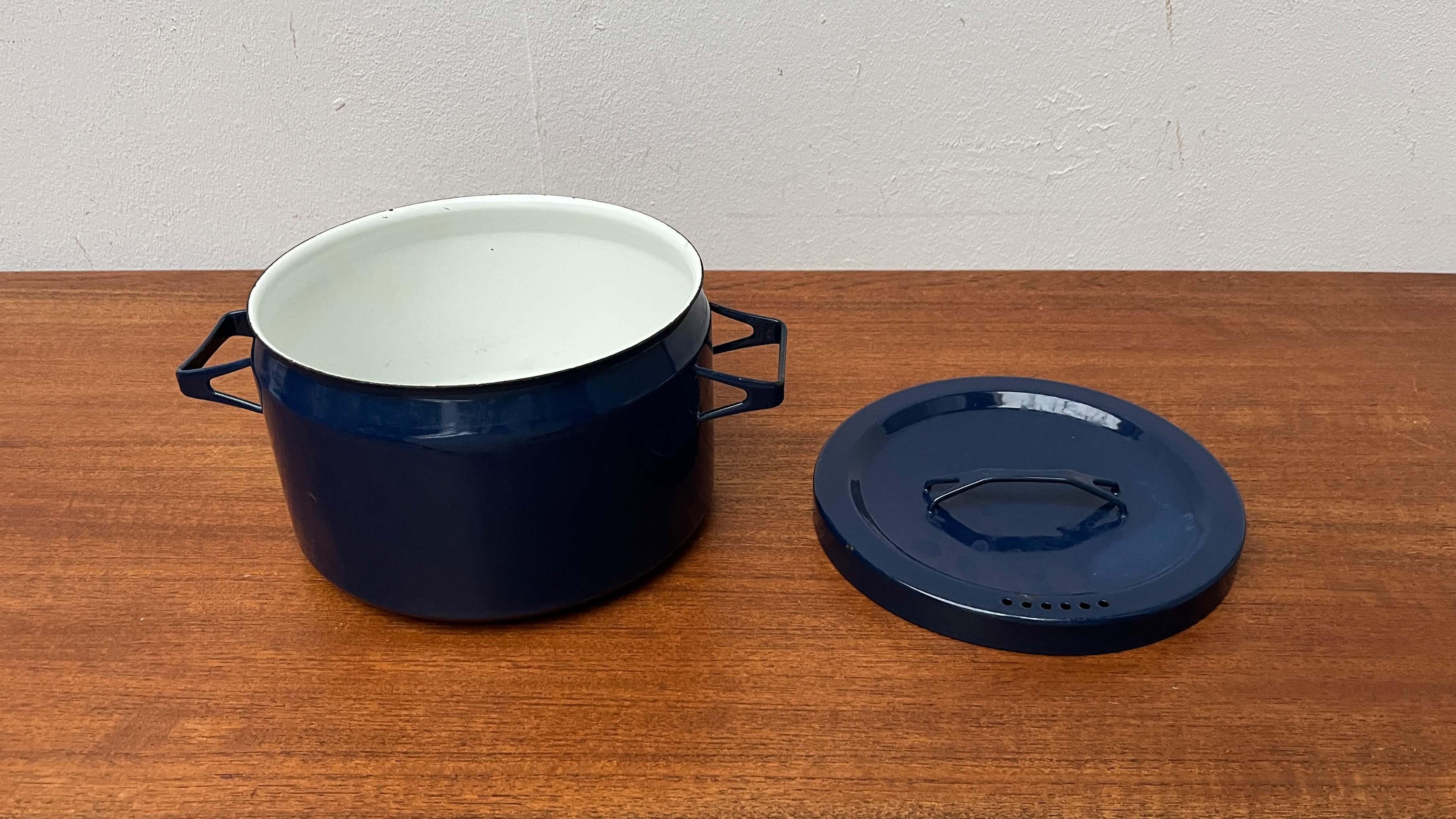 Vaso minimalista blu di metà secolo Seppo Mallat Finel, Finlandia 1960 in vendita 8