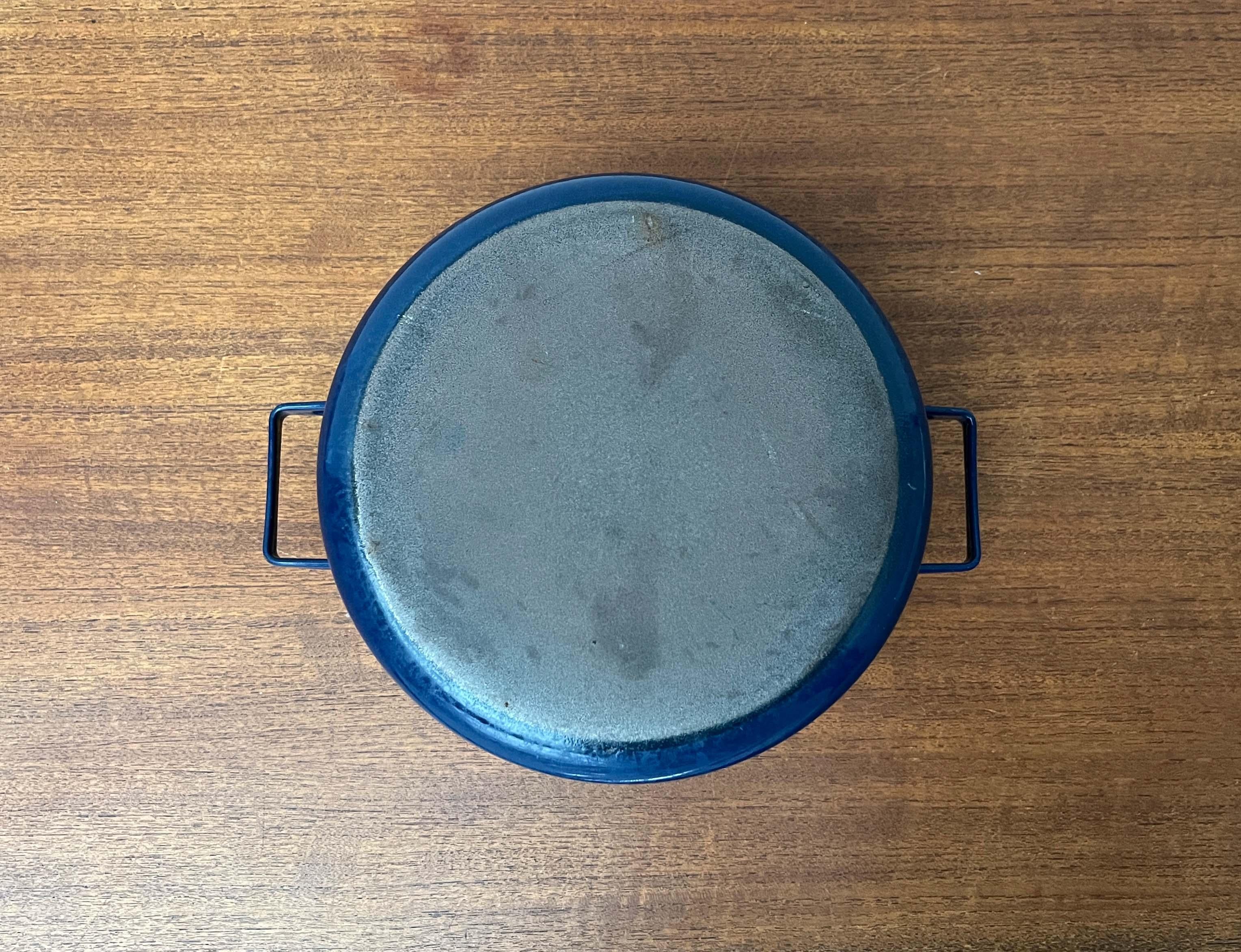 Vaso minimalista blu di metà secolo Seppo Mallat Finel, Finlandia 1960 in vendita 12