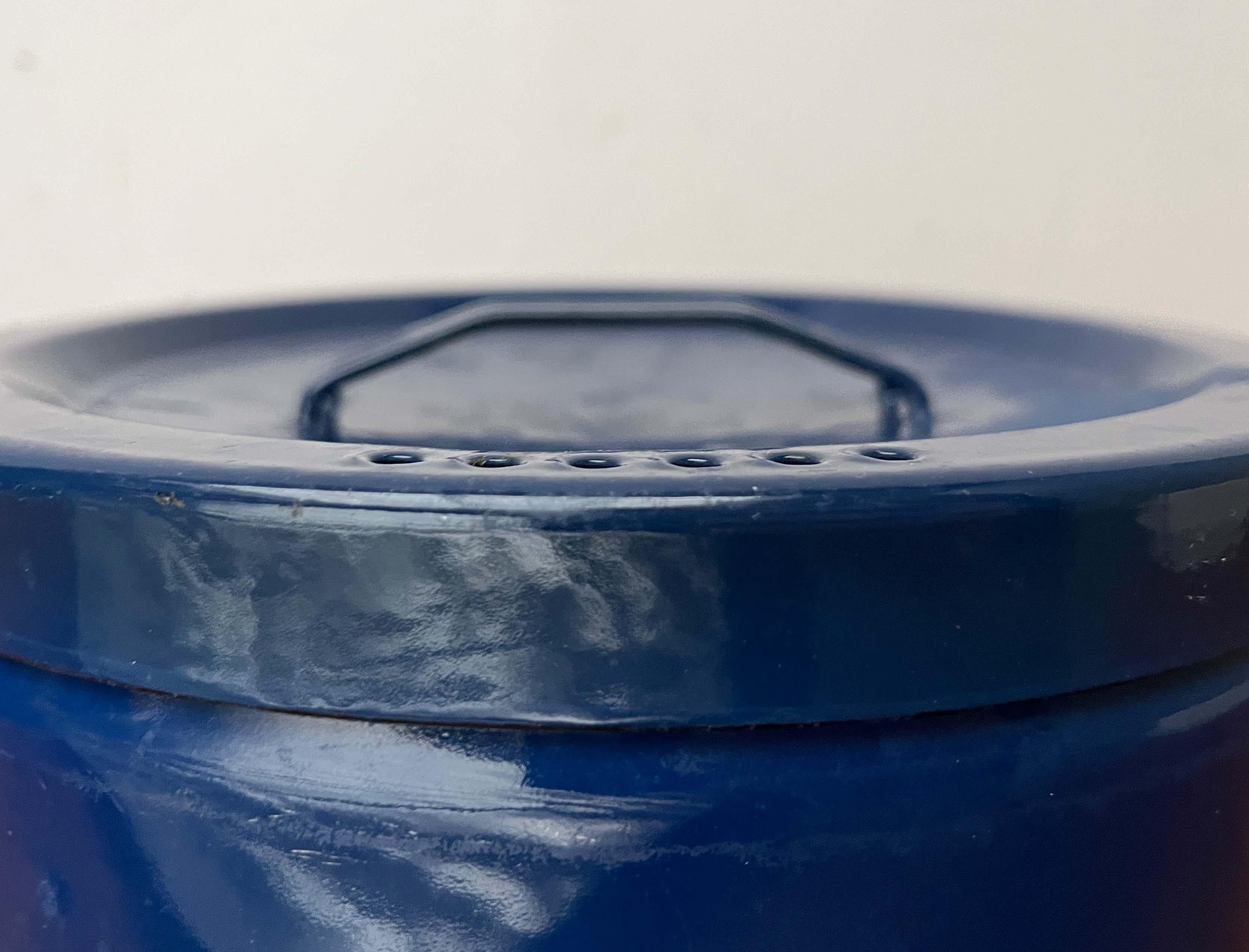 Vaso minimalista blu di metà secolo Seppo Mallat Finel, Finlandia 1960 in vendita 2