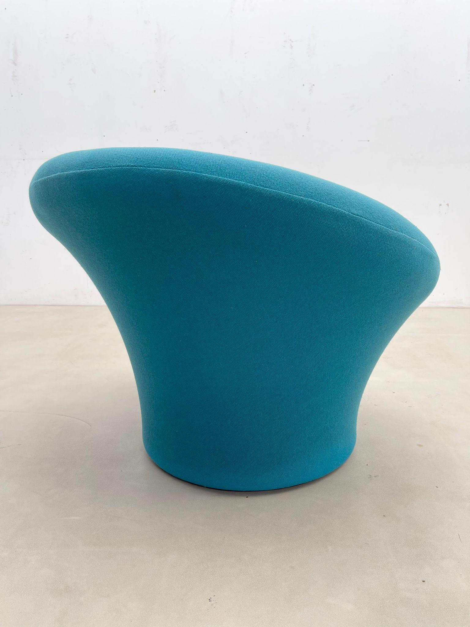 Mid-Century Modern blue mushroom chair by Pierre Paulin - Original Upholstery.

Designer  biography :

