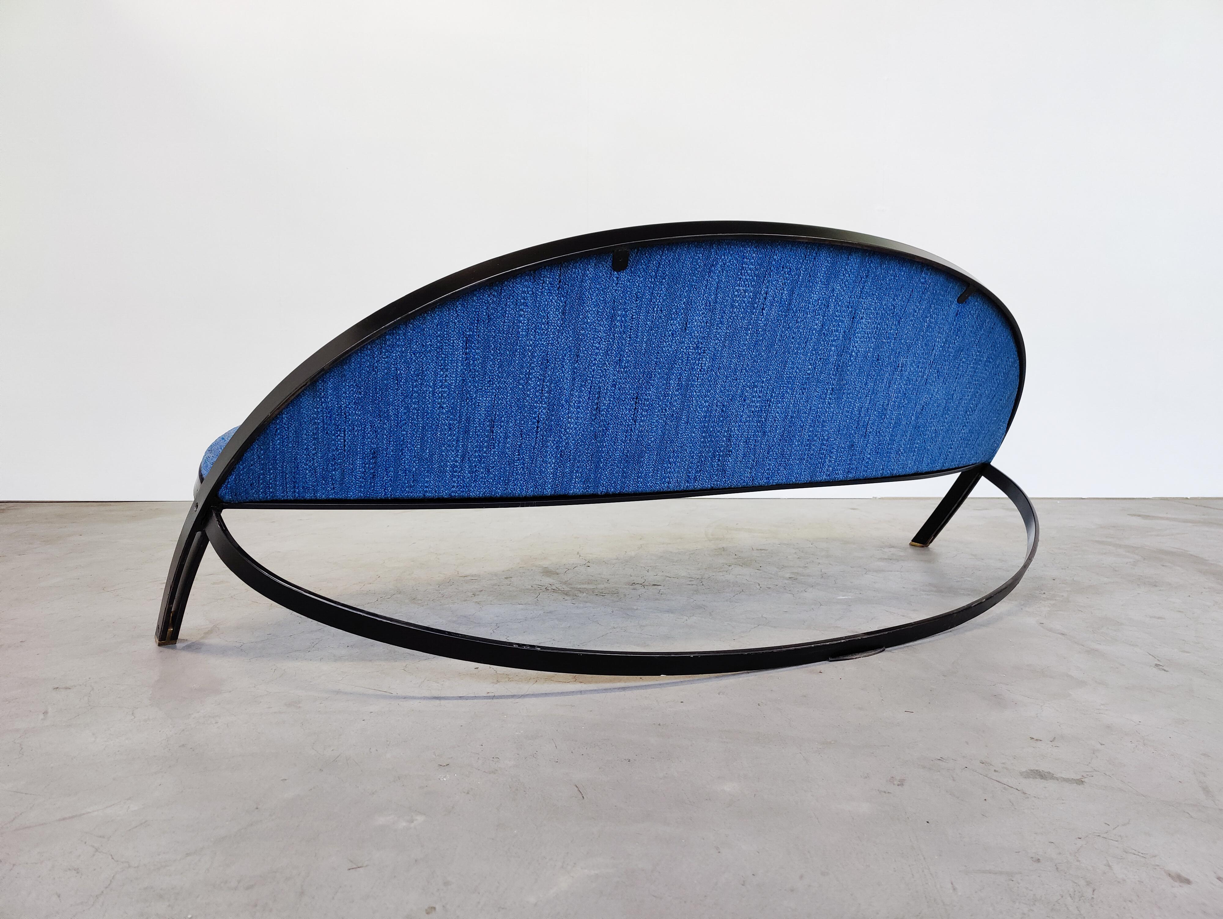 Mid-Century Modern Blue 'Saturno' Sofa by Gastone Rinaldi for Rima, Italy, 1957 For Sale 2