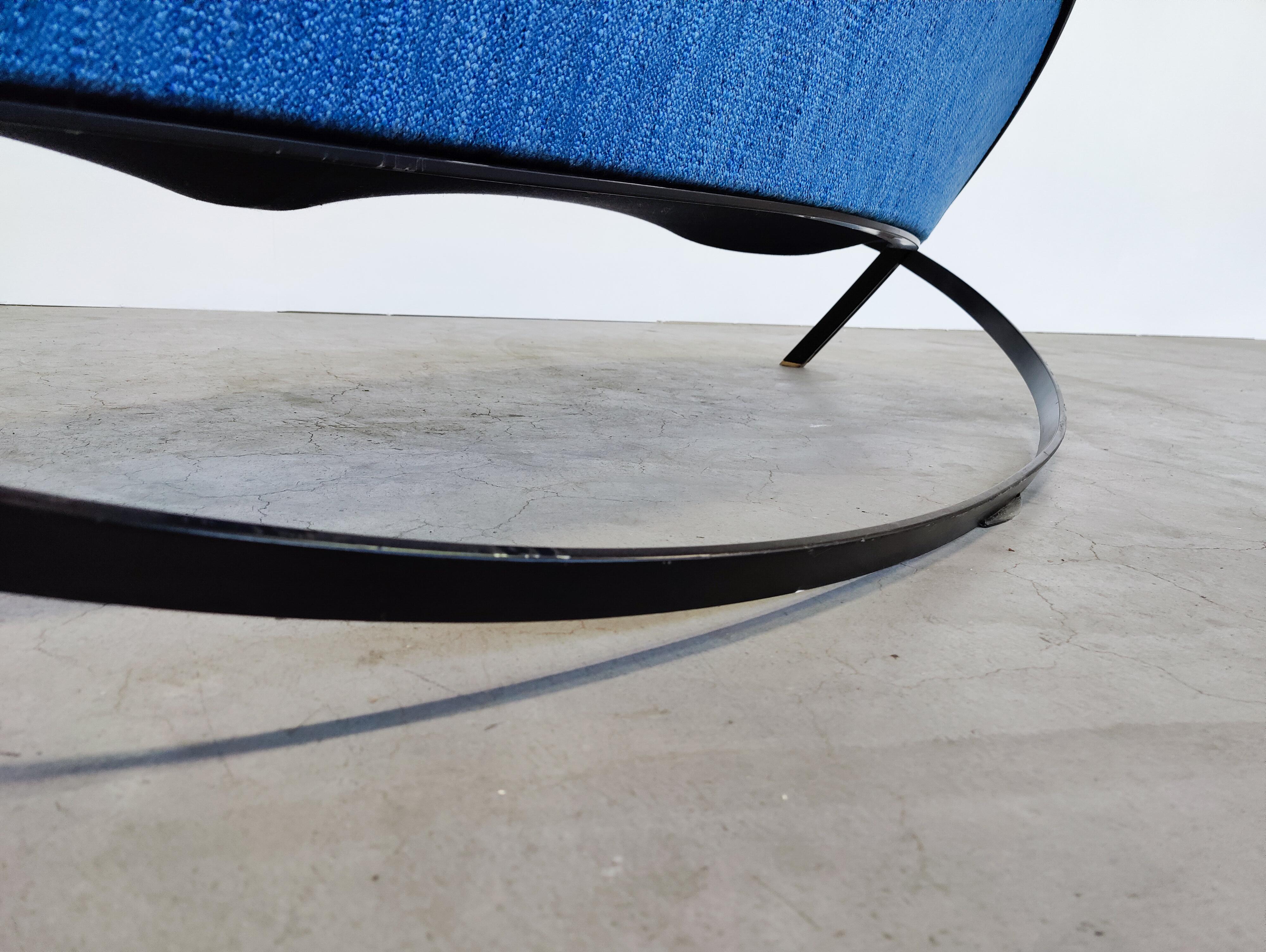 Mid-Century Modern Blue 'Saturno' Sofa by Gastone Rinaldi for Rima, Italy, 1957 For Sale 3