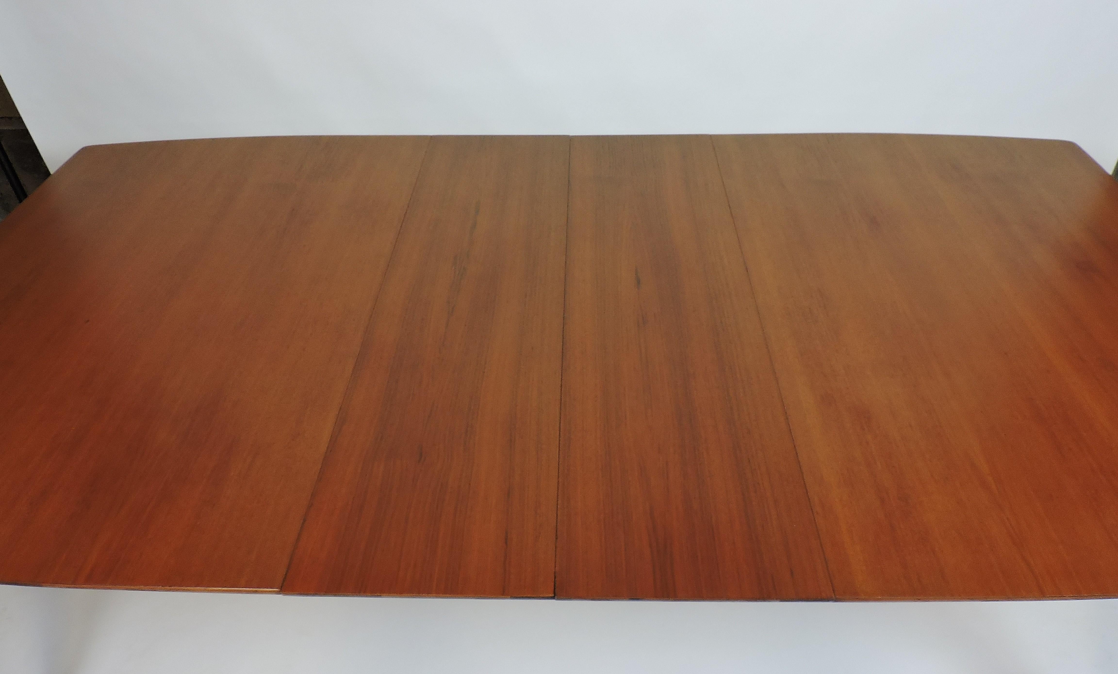 Scandinavian Modern Mid-Century Modern Boat Shape Teak Extendable Dining Table Danish Style