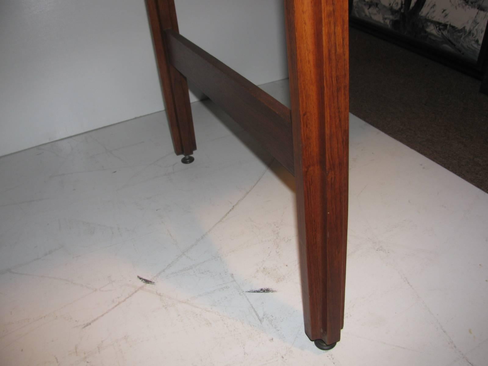 Mid-Century Modern Boat Shaped Black Walnut Dining Conference Table 2