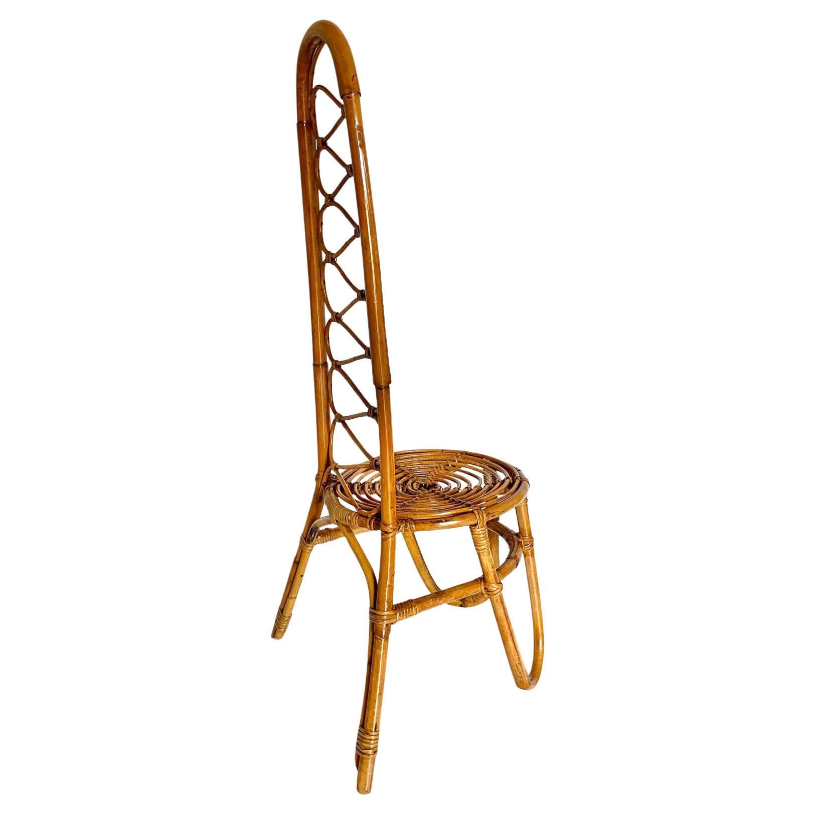 Chaises en bambou mi-siècle modernes, ensemble de deux, Italie en vente 4