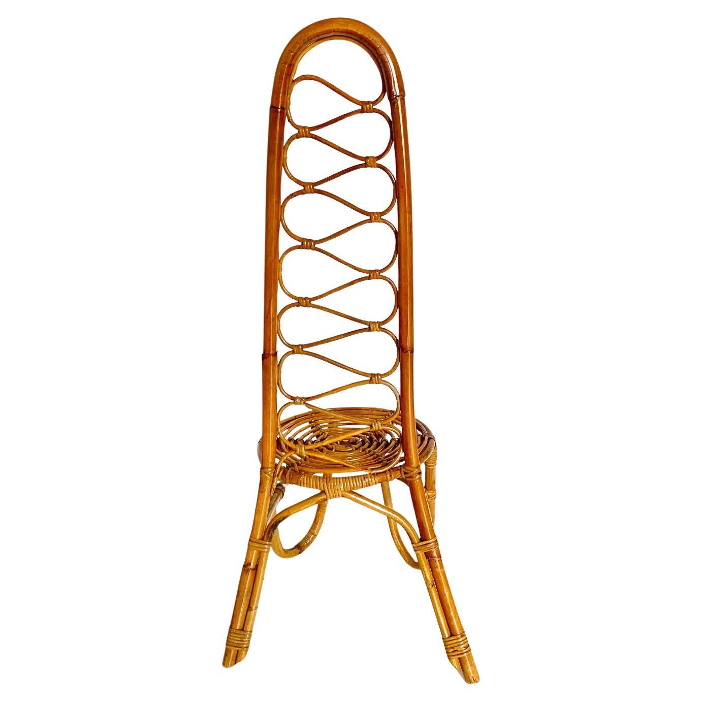 Chaises en bambou mi-siècle modernes, ensemble de deux, Italie en vente 5