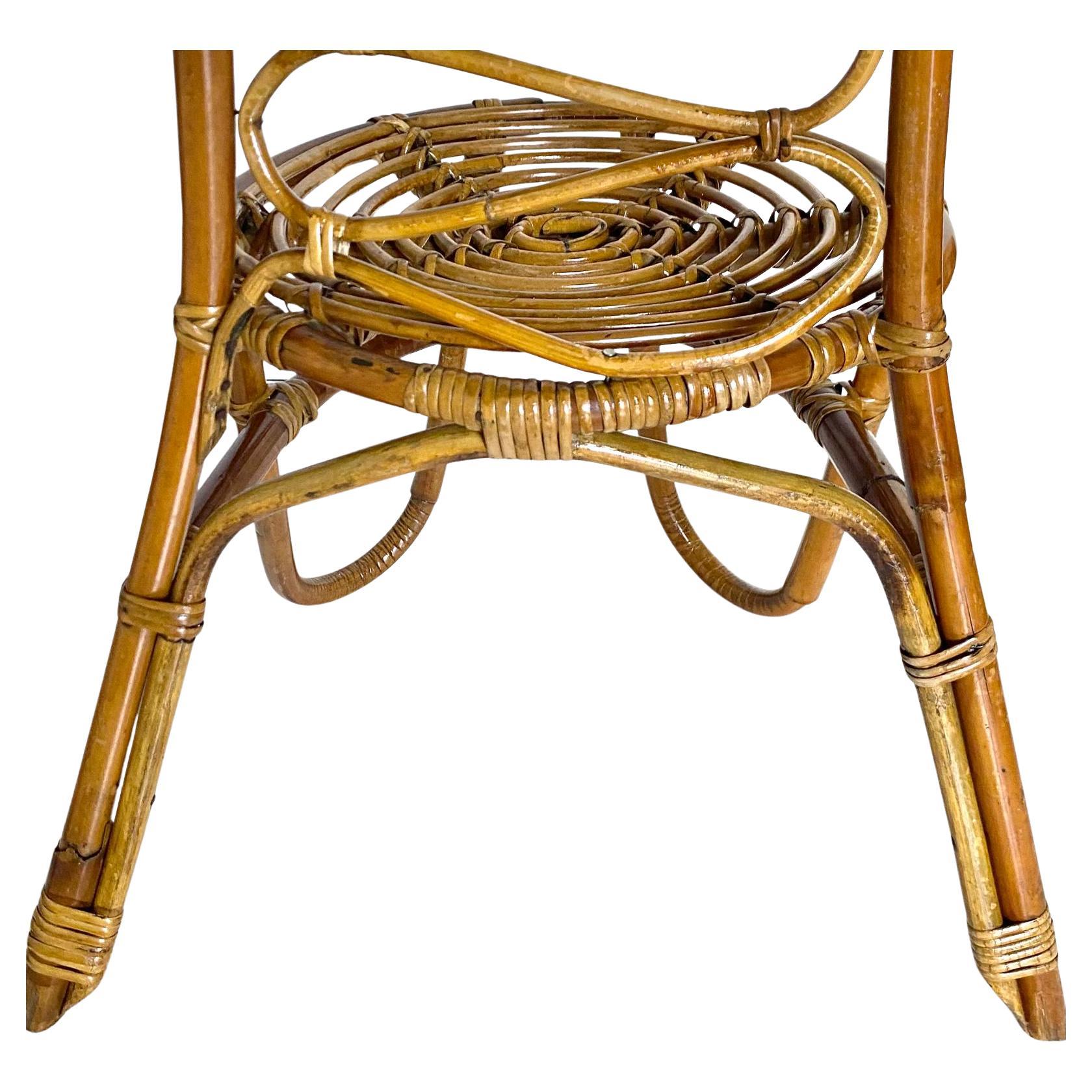 Chaises en bambou mi-siècle modernes, ensemble de deux, Italie en vente 7
