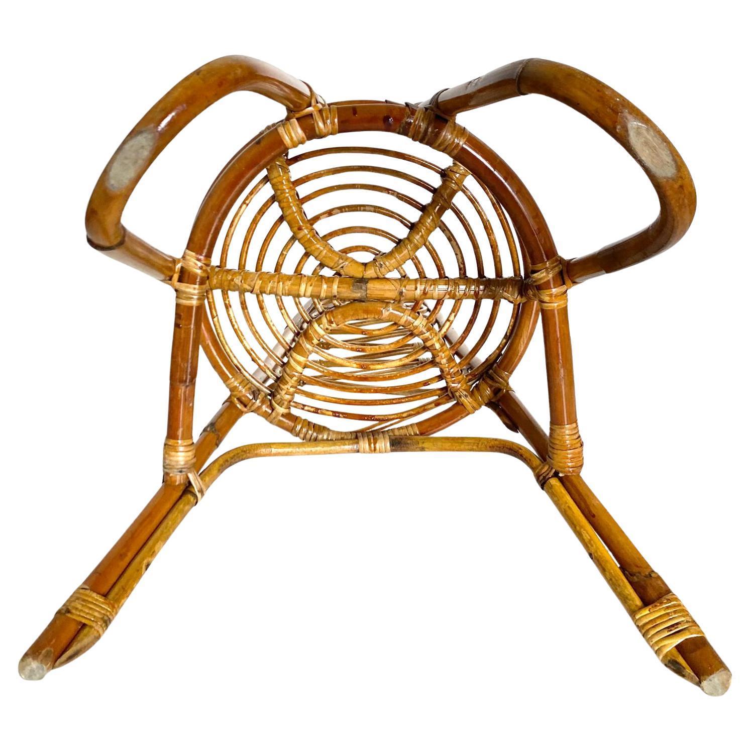 Chaises en bambou mi-siècle modernes, ensemble de deux, Italie en vente 9
