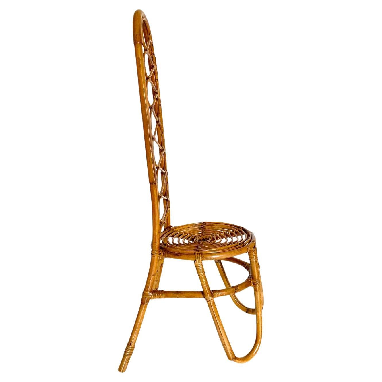 Chaises en bambou mi-siècle modernes, ensemble de deux, Italie en vente 1
