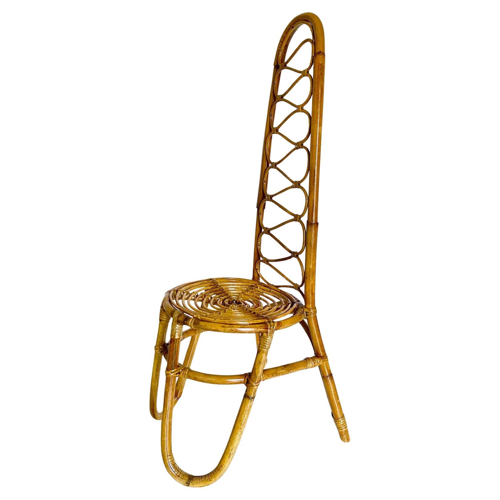 Chaises en bambou mi-siècle modernes, ensemble de deux, Italie en vente 2