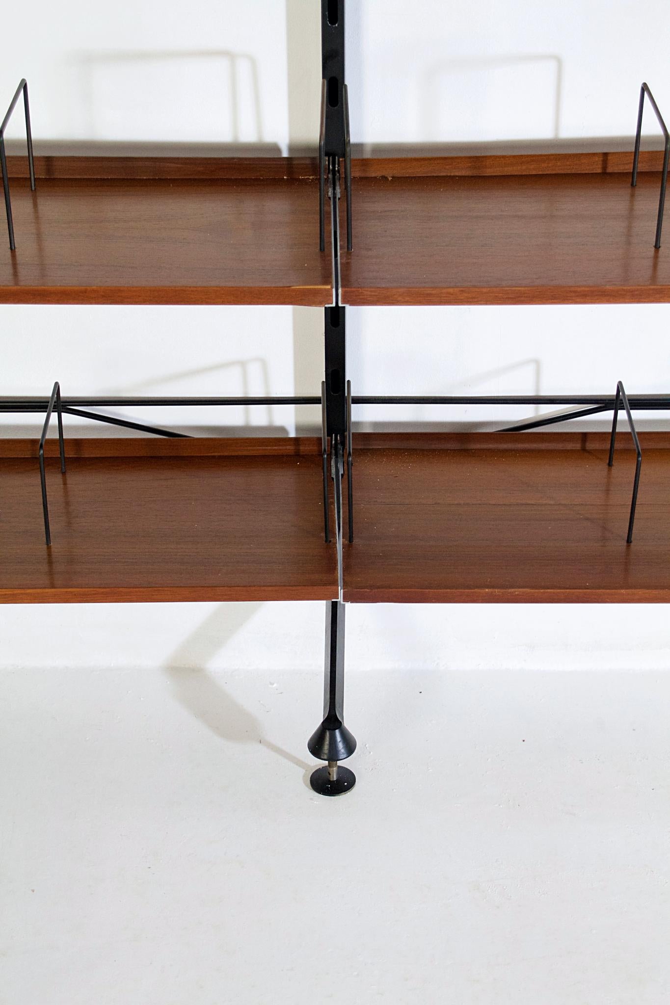 Aluminum Mid-Century Modern Bookcase by Ico Parisi for MIM Rome For Sale