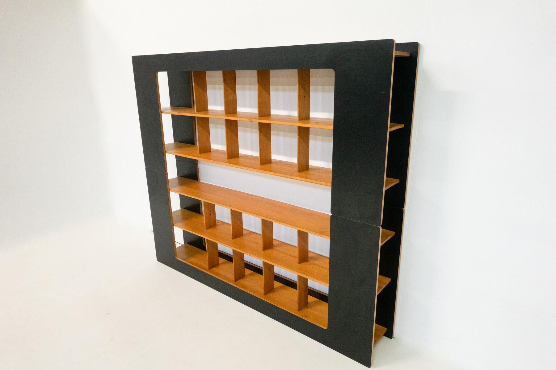 Mid-Century Modern Bookcase by Robert Pam and Renato Toso, Stilwood, Italy, 1972 In Good Condition For Sale In Brussels, BE