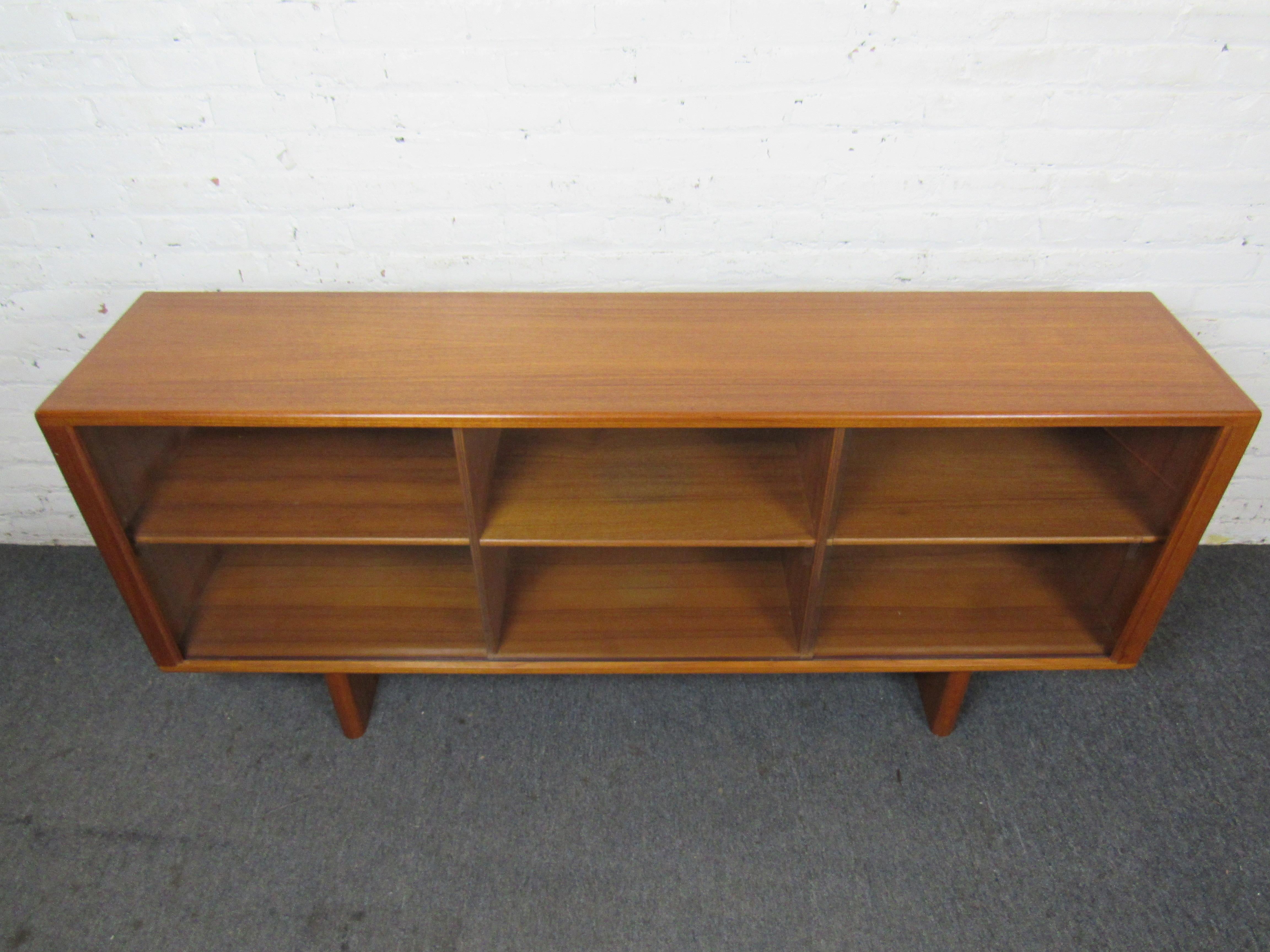 Mid-Century Modern Bookcase Console 2