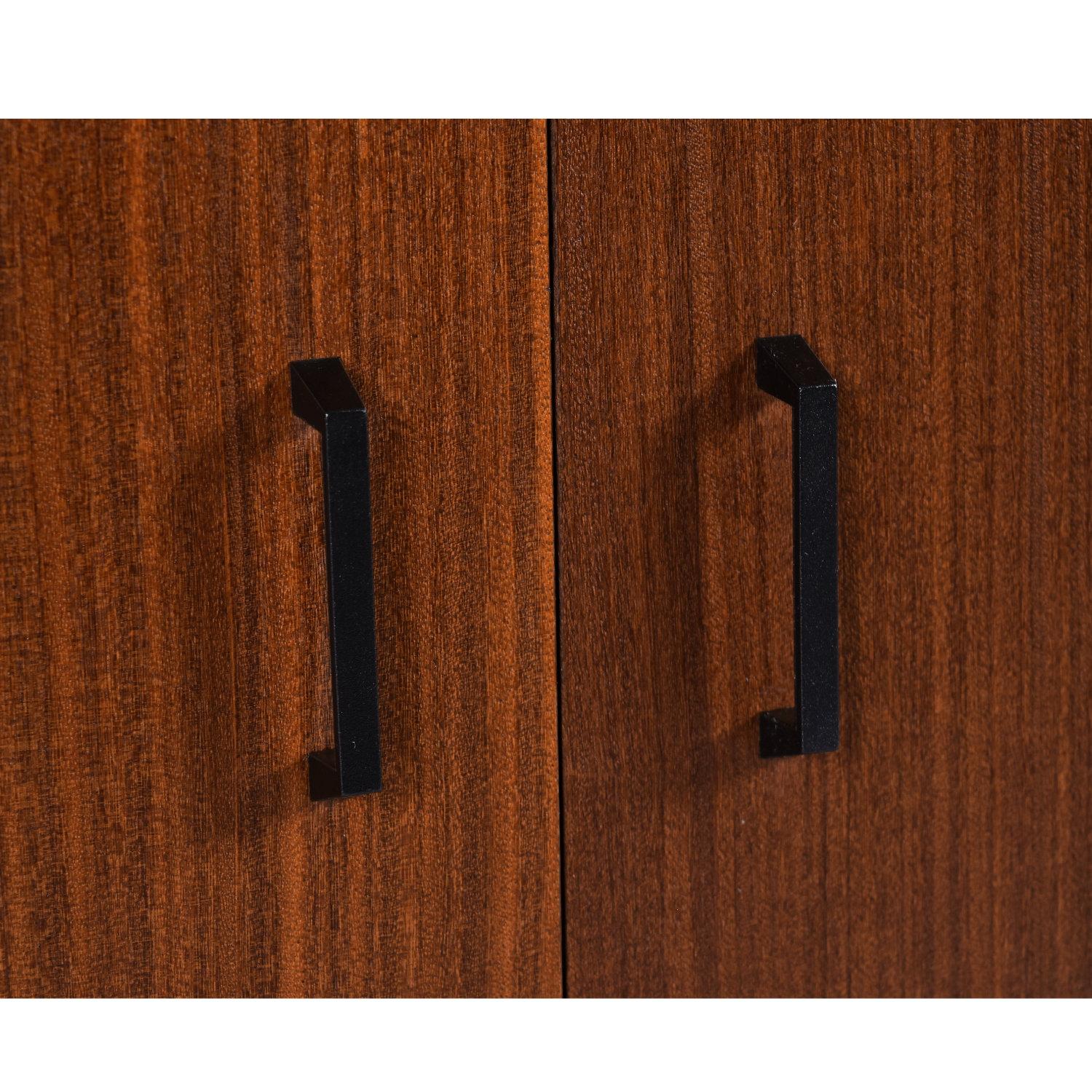 MidCentury Modern Bookcase Hutch with Secretary Bar and Storage