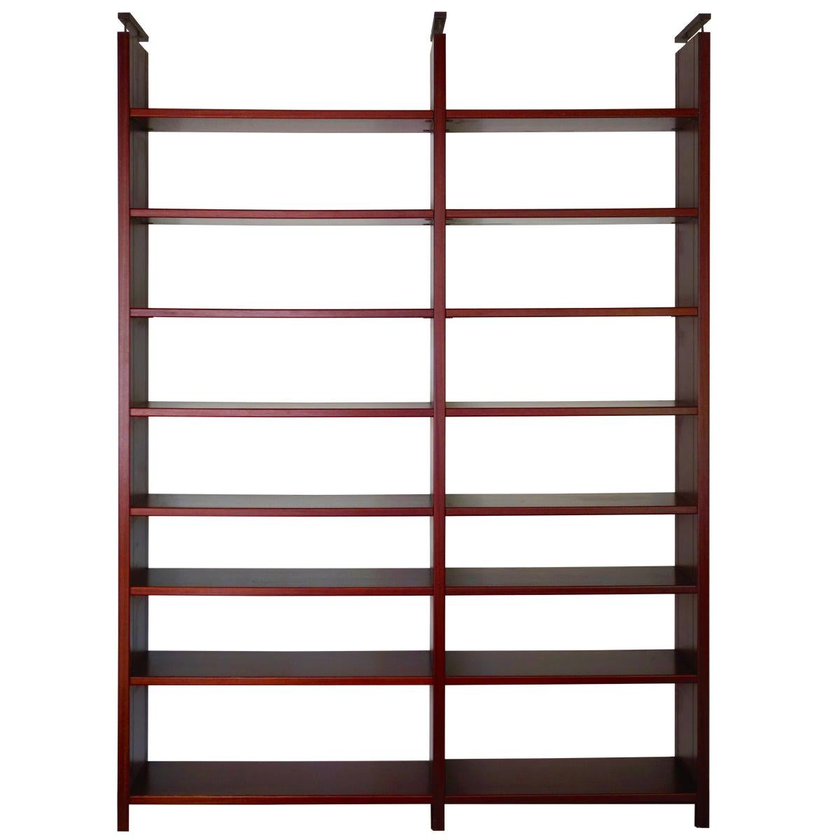 Mid-Century Modern Bookcase Made of Dark Wood