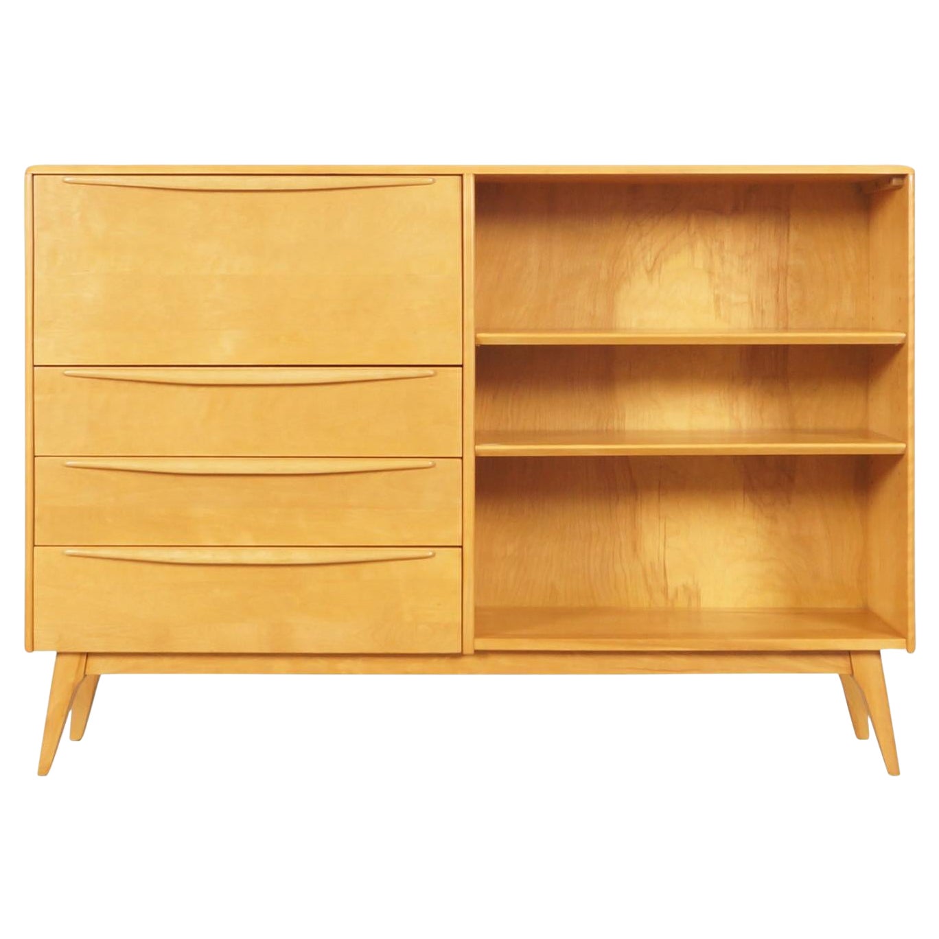 Mid-Century Modern Bookcase with Secretary Desk by Heywood Wakefield