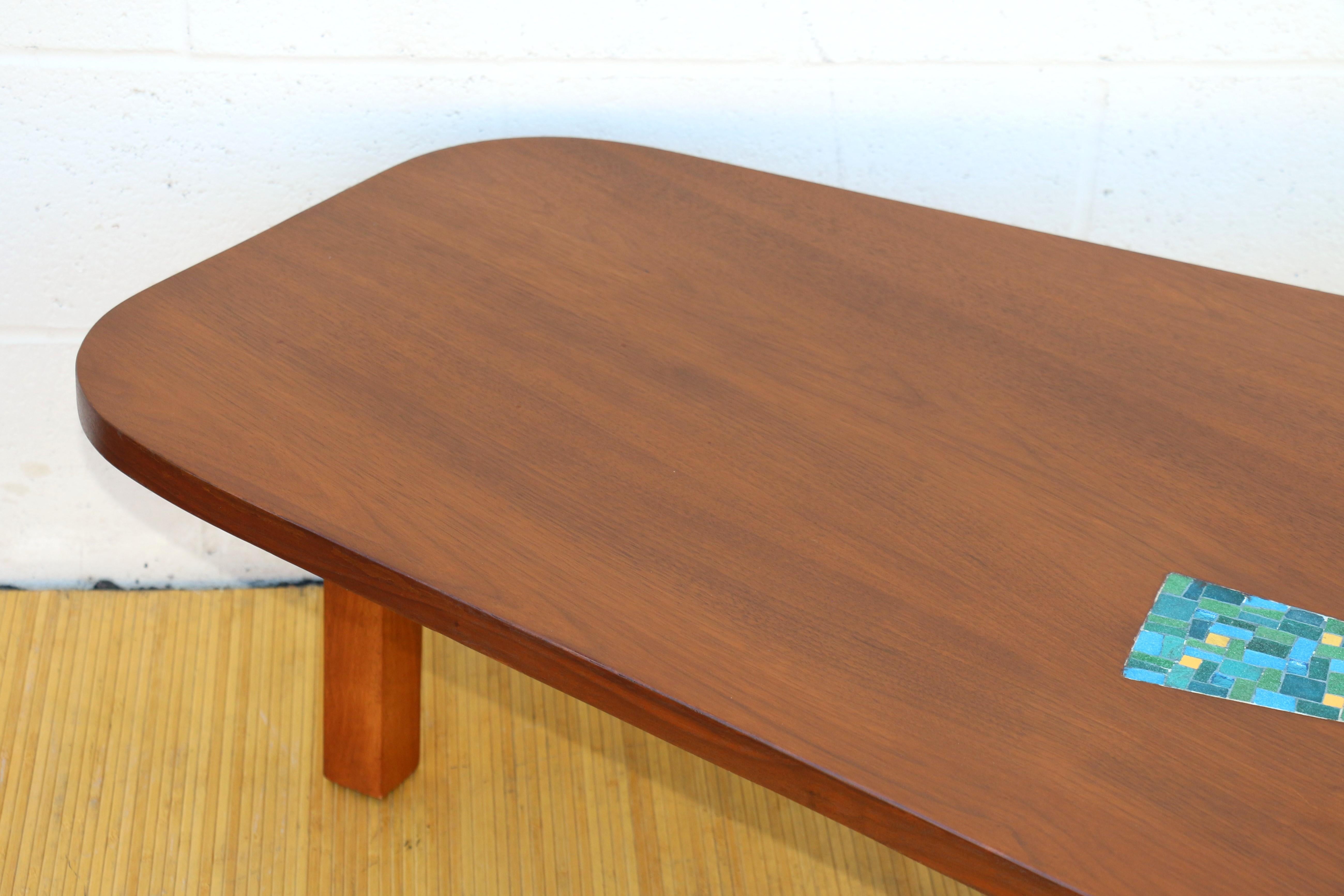 Mid-Century Modern Boomerang Shape Coffee Table With Mosaic Top, Circa 1960s For Sale 11
