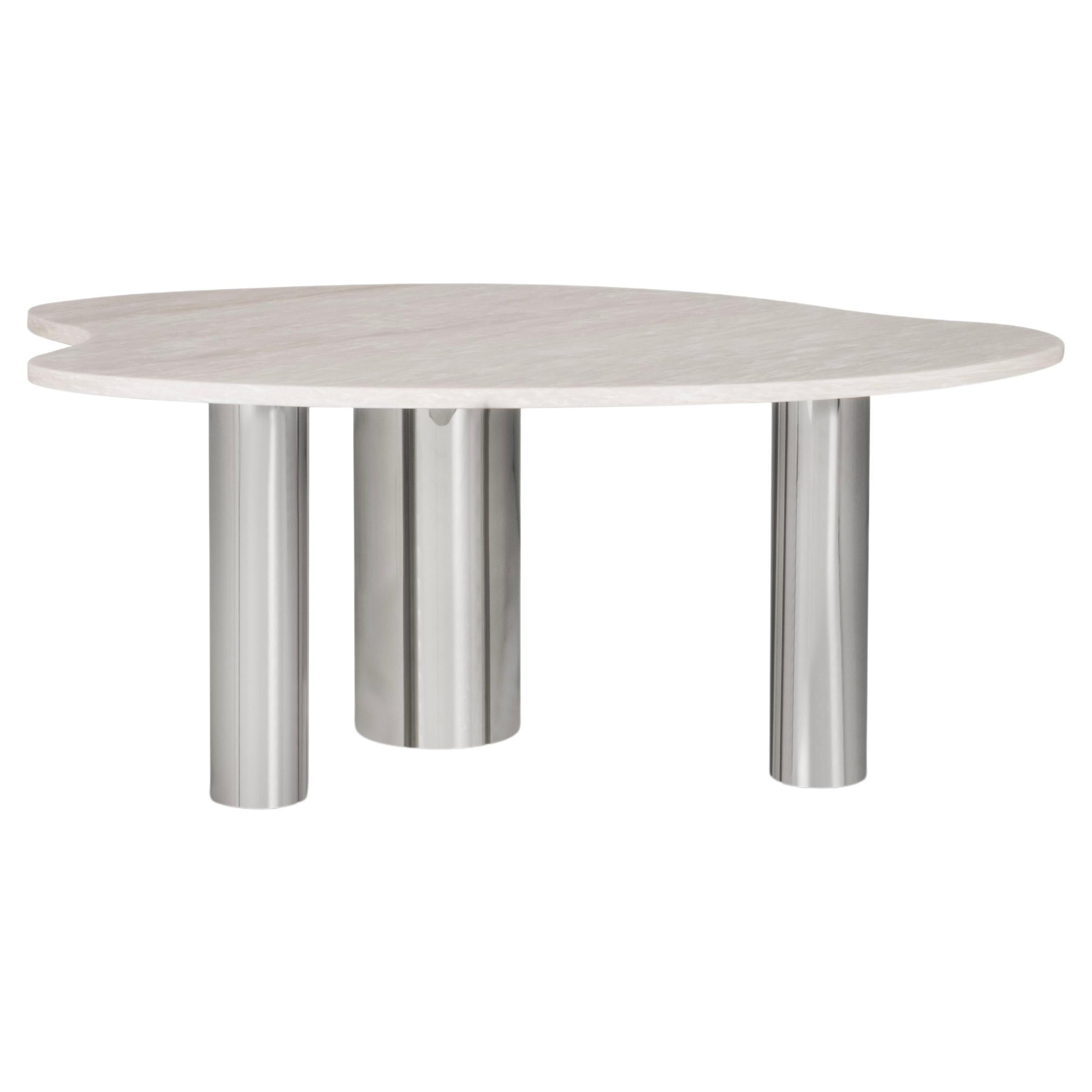 Table basse Bordeira, inoxydable, fabriquée à la main par Greenapple, mi-siècle moderne en vente