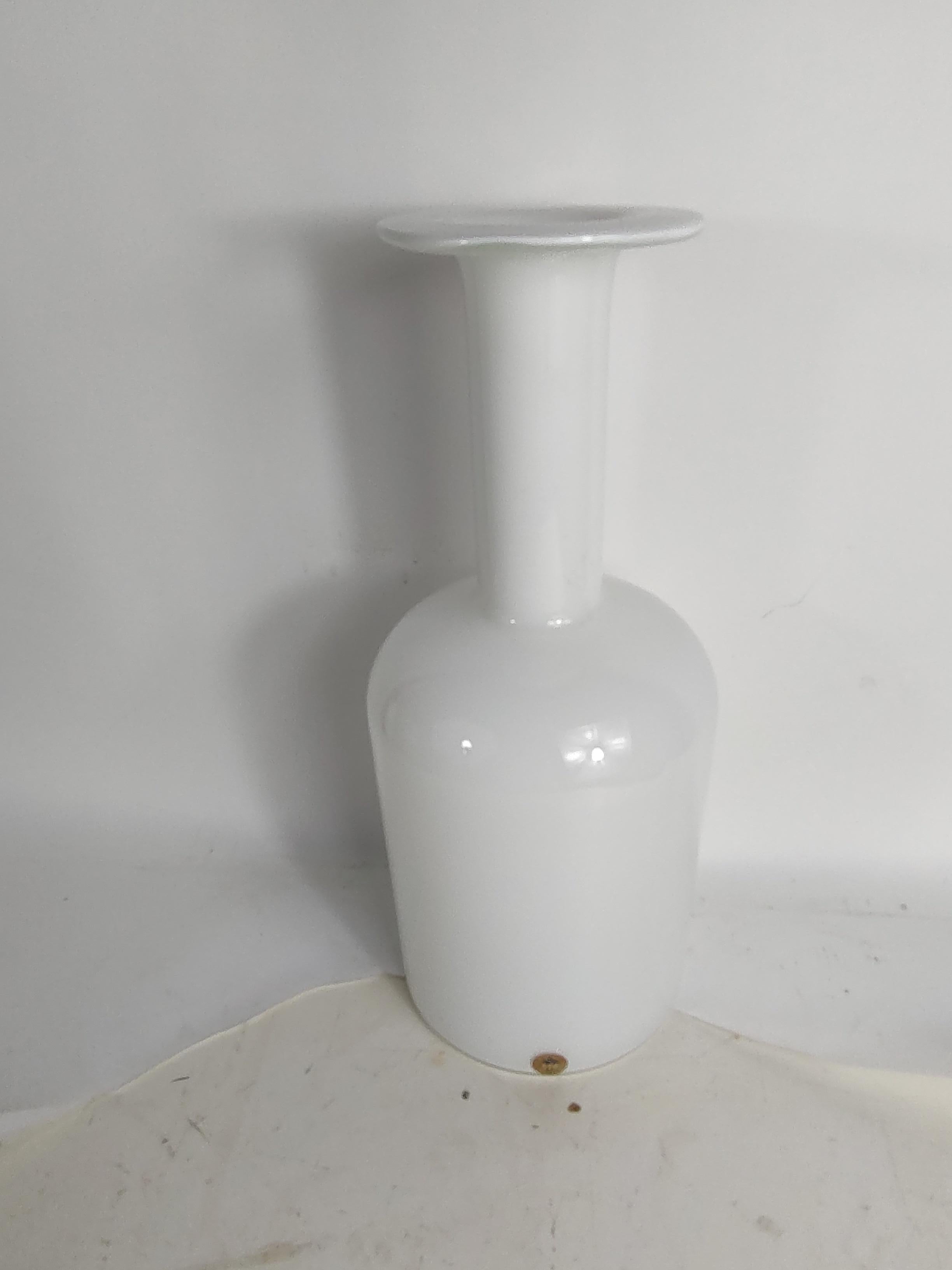 Art Glass Mid-Century Modern Bottle Form Vase by Otto Brauer for Kastrup Holmegaard