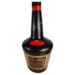 Mid-Century Modern Bottle Shaped Ice Bucket Tia Maria Advertising