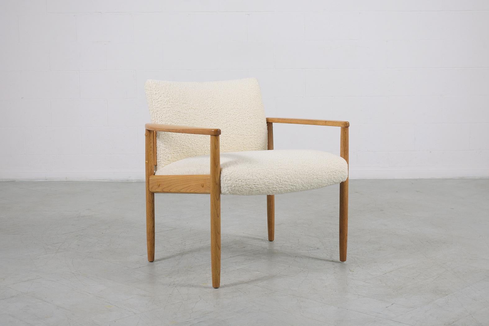 Mid-Century Modern Boucle Dining Chairs 3