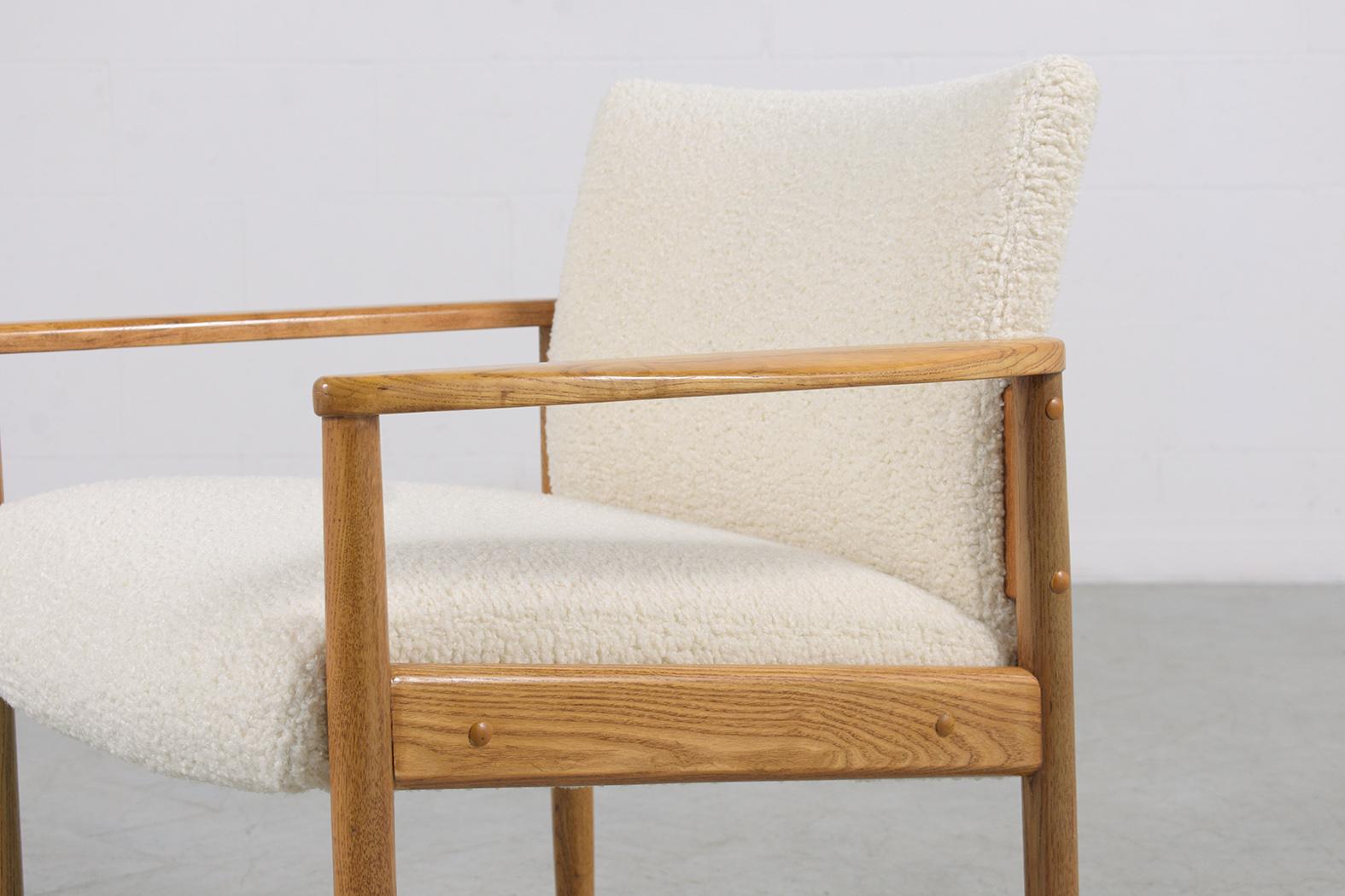 Mid-Century Modern Boucle Dining Chairs 6