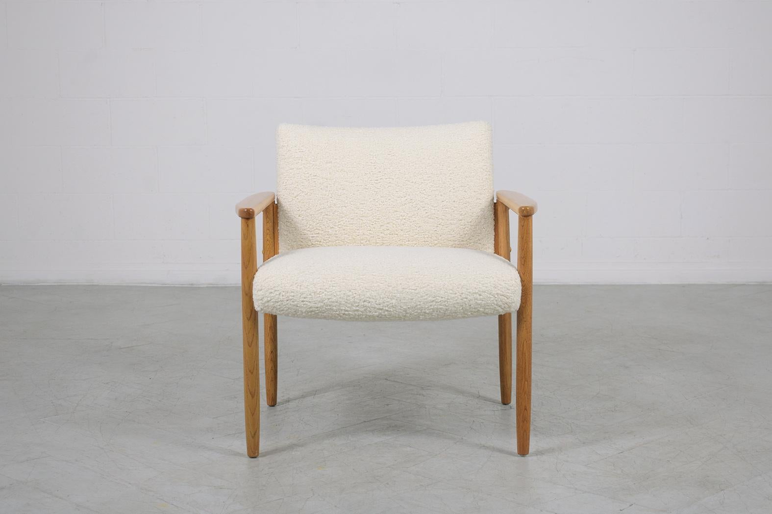 Mid-20th Century Mid-Century Modern Boucle Dining Chairs