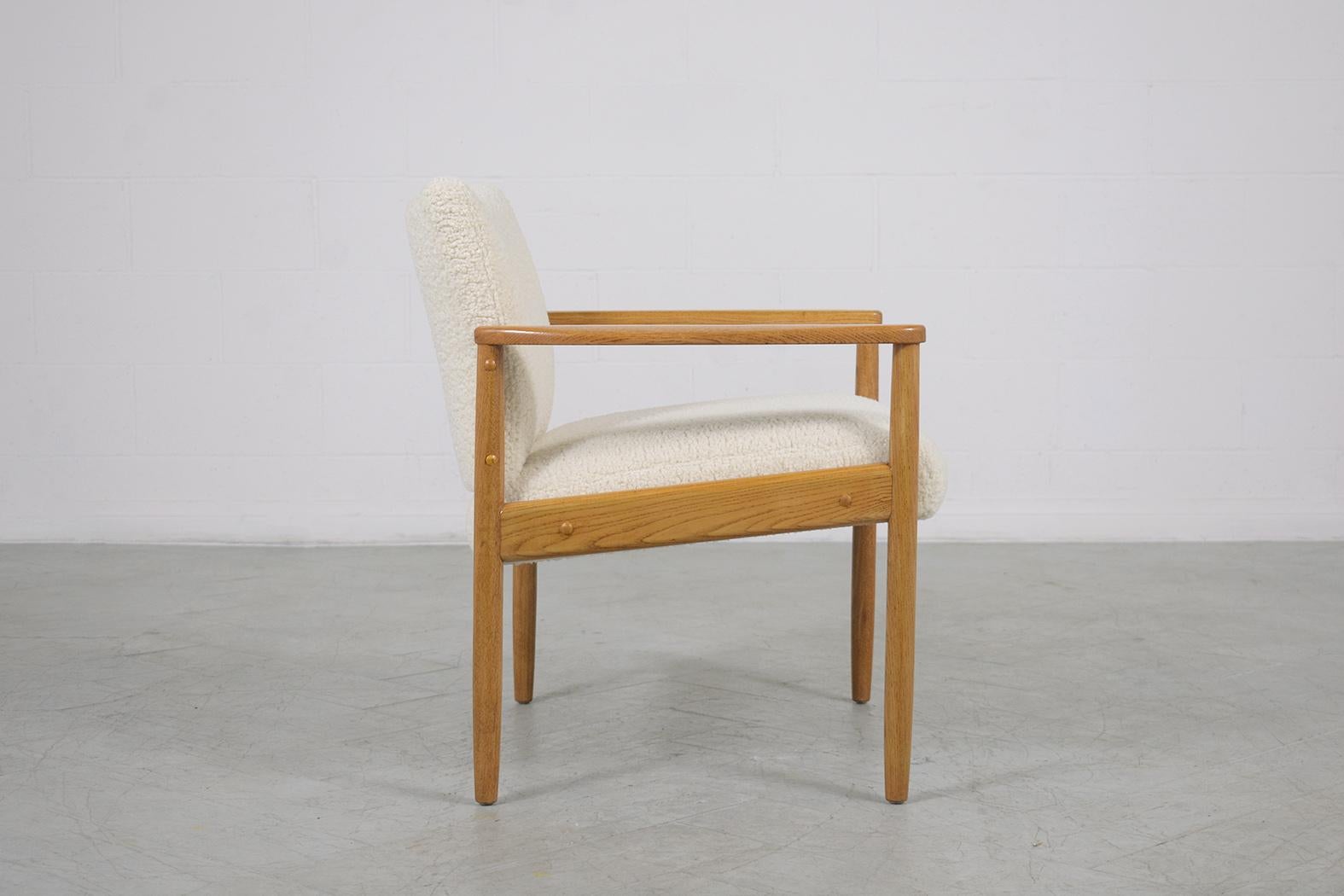 Mid-Century Modern Boucle Dining Chairs 1
