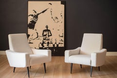 Mid Century Modern Bouclé French Club Lounge Chairs von Beka, 1950er Jahre