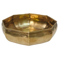 Mid-Century Modern Bowl Decorative Object Hammered Brass Italian Design, 1960s