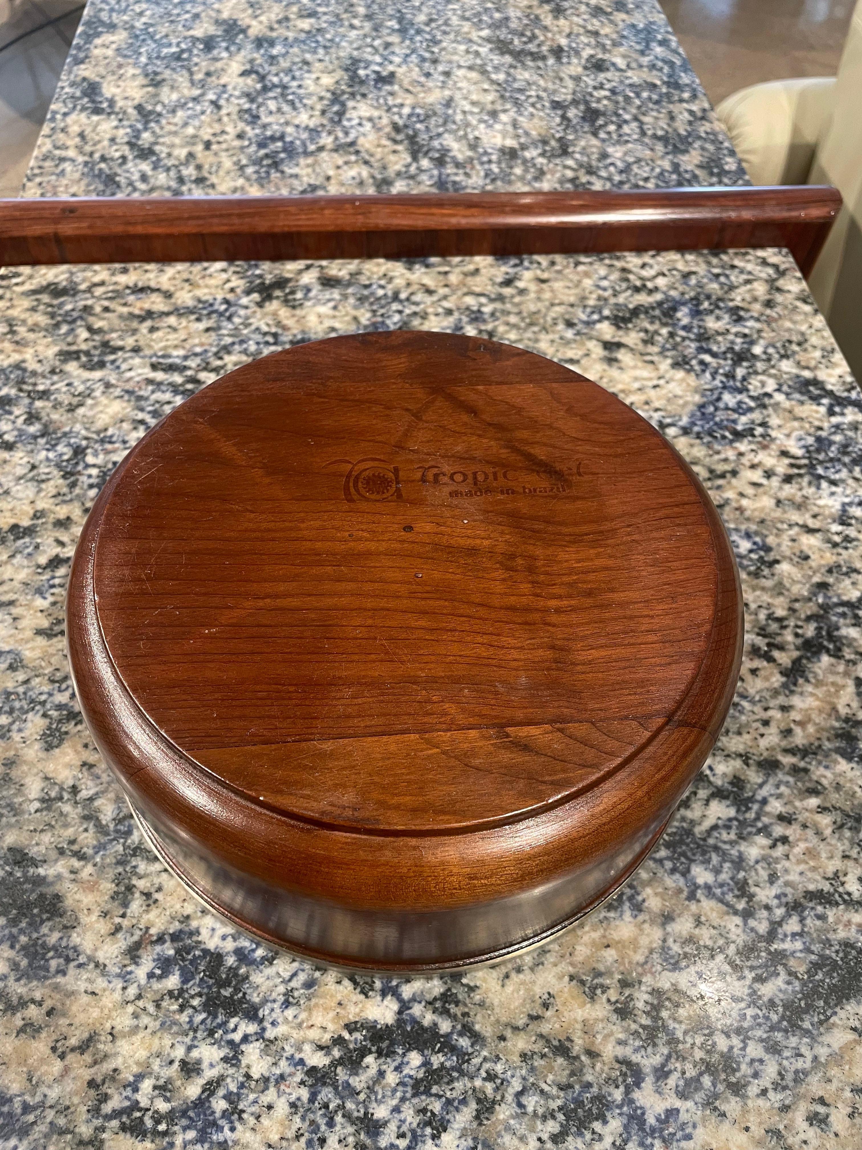 Woodwork Mid Century Modern Bowl in Brazilian Rosewood by Tropic Art