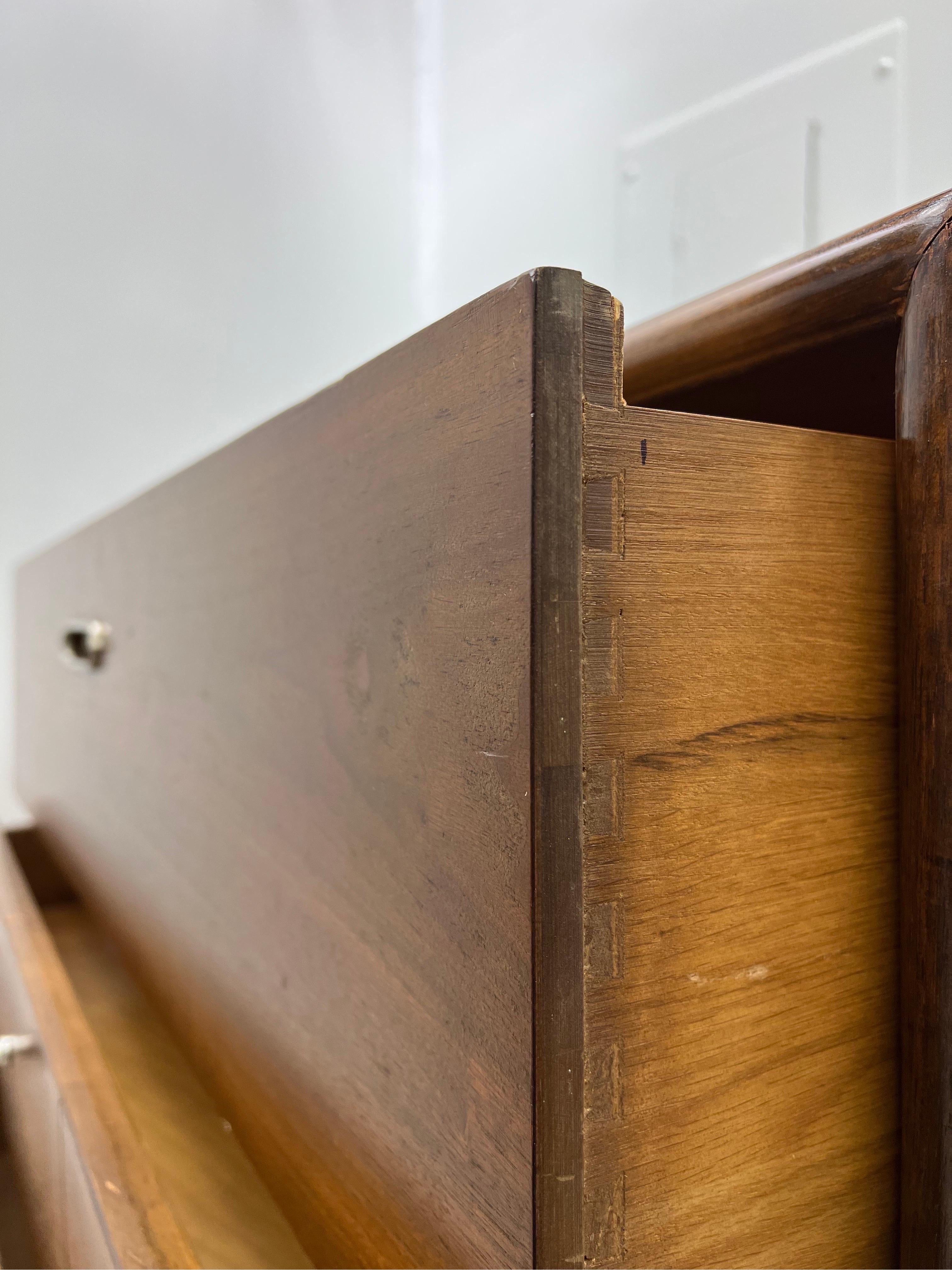 Mid-Century Modern Mid Century Modern B.P John Dresser Dovetail Drawers Cabinet Storage  For Sale