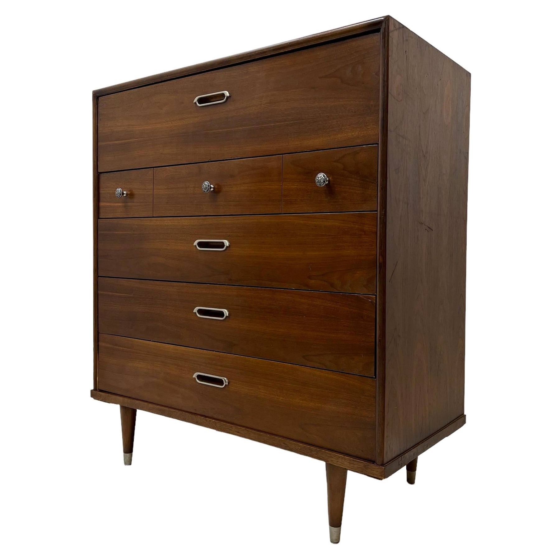 Mid Century Modern B.P John Dresser Dovetail Drawers Cabinet Storage