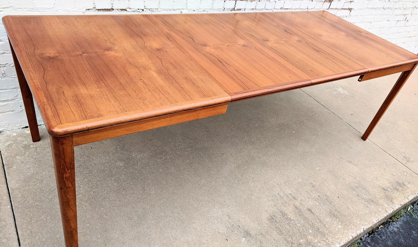 Danish Mid Century Modern Bramin Teak Dining Table and Four Chairs For Sale