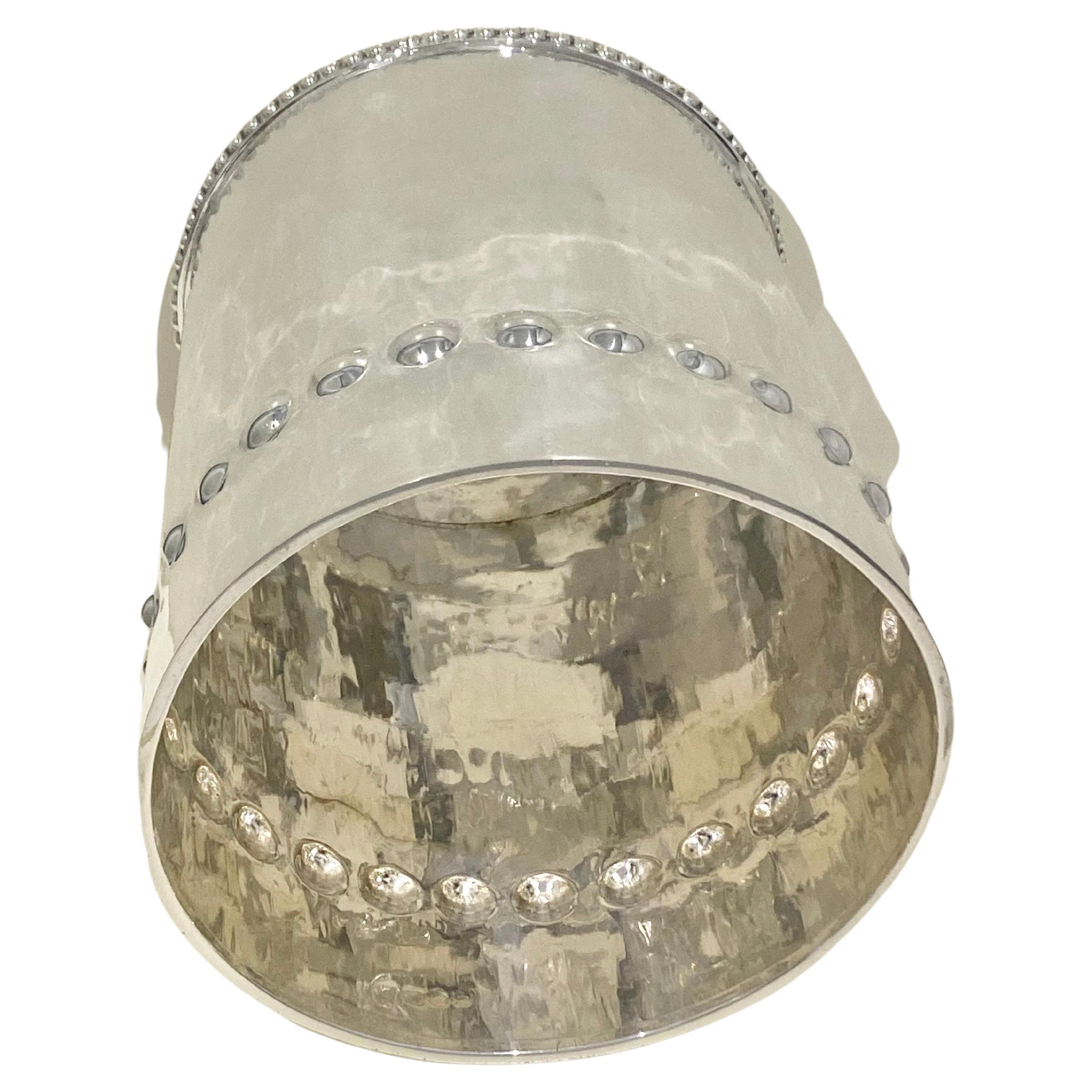 Mid-Century Modern Brandimarte 800 Solid Silver Champagne Ice Bucket 1960's For Sale 1