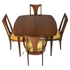 Mid Century Modern Brasilia Dining Set w/ Four Chairs & Dining Table by Broyhill