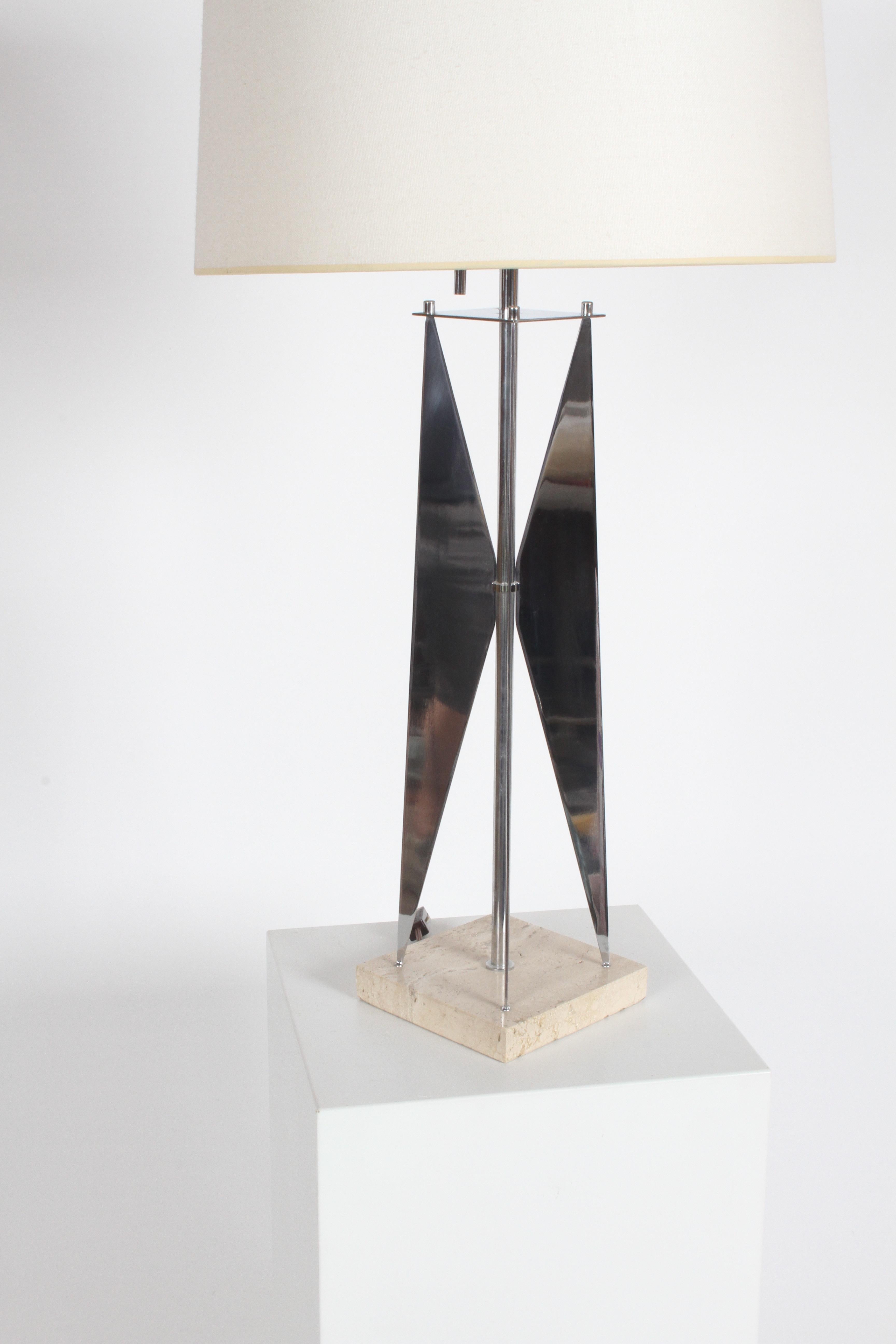 Chrome Lampe d'architecte de style Brésil Mid Century modern en vente